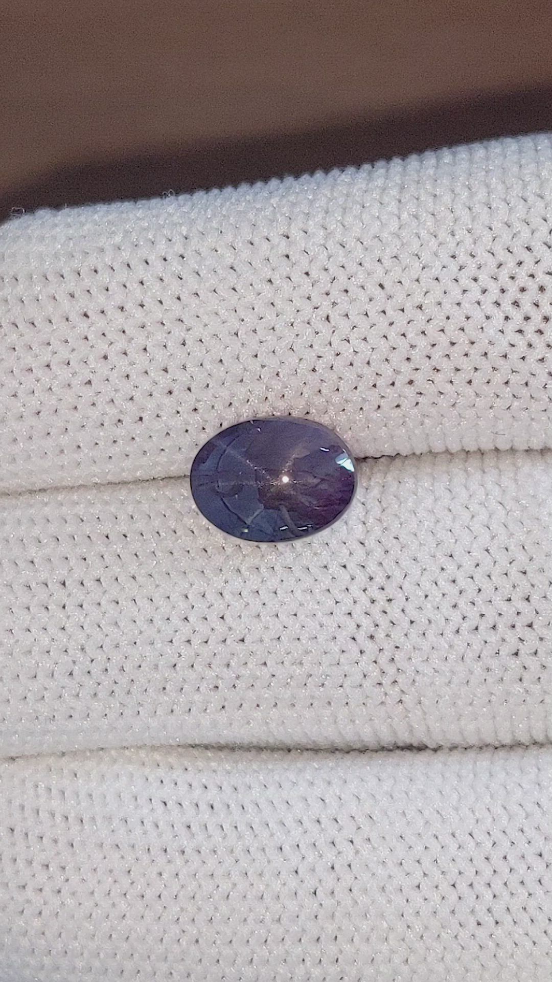 4.05 Ct. Purple Star Spinel from Ceylon (Sri Lanka) Size Video