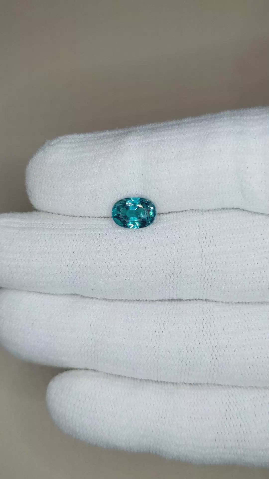 2.88 Ct. Blue Zircon from Cambodia Size Video