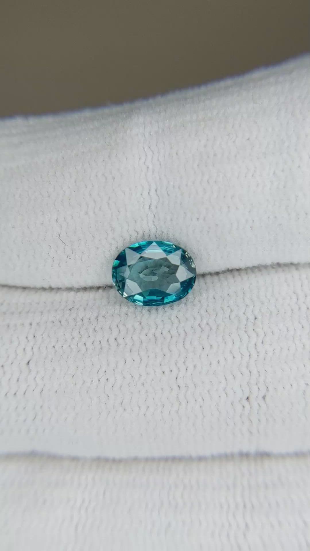 1.75 Ct. Greenish Blue Zircon from Cambodia Size Video