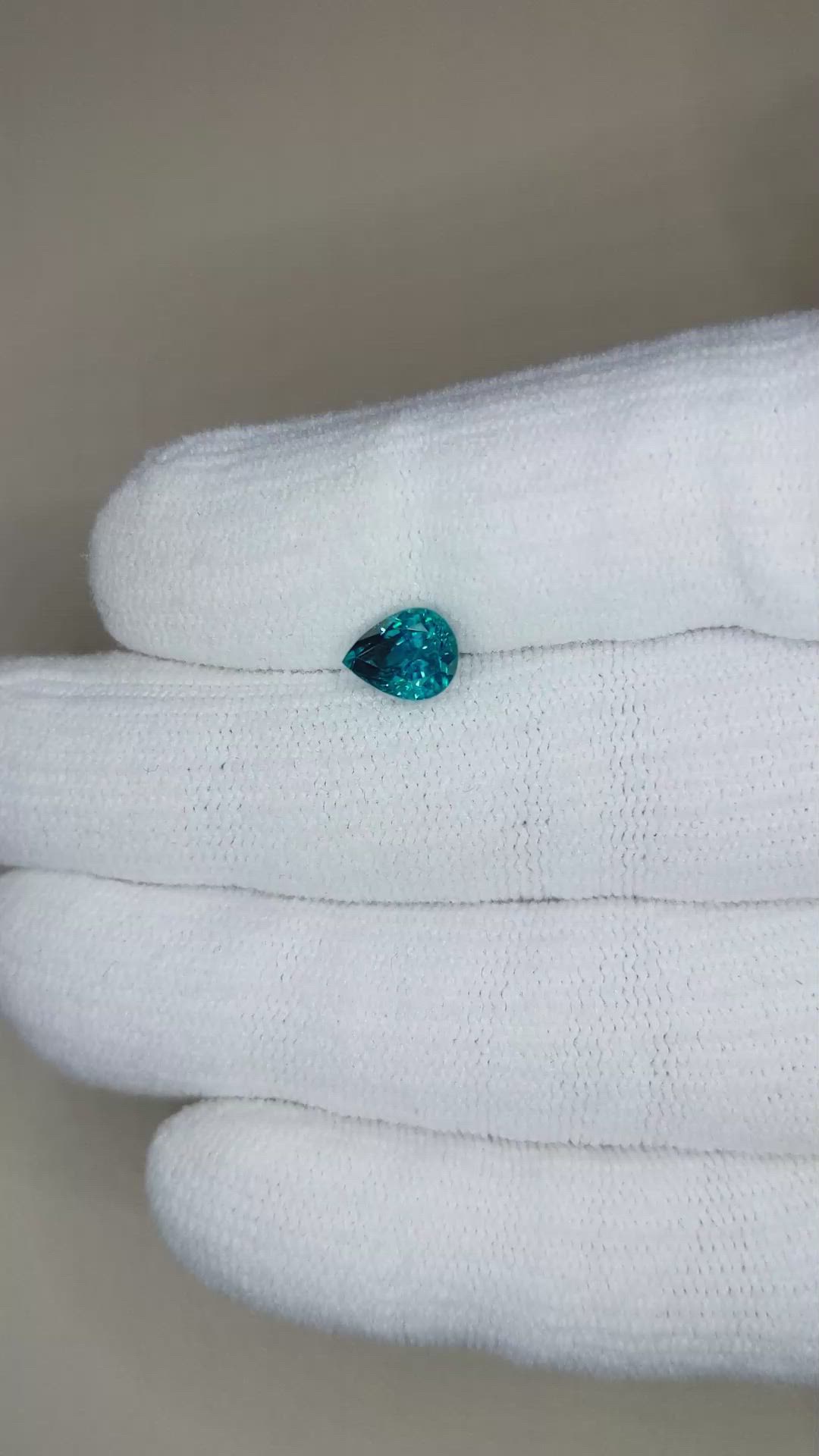 2.32 Ct. Blue Zircon from Cambodia Size Video