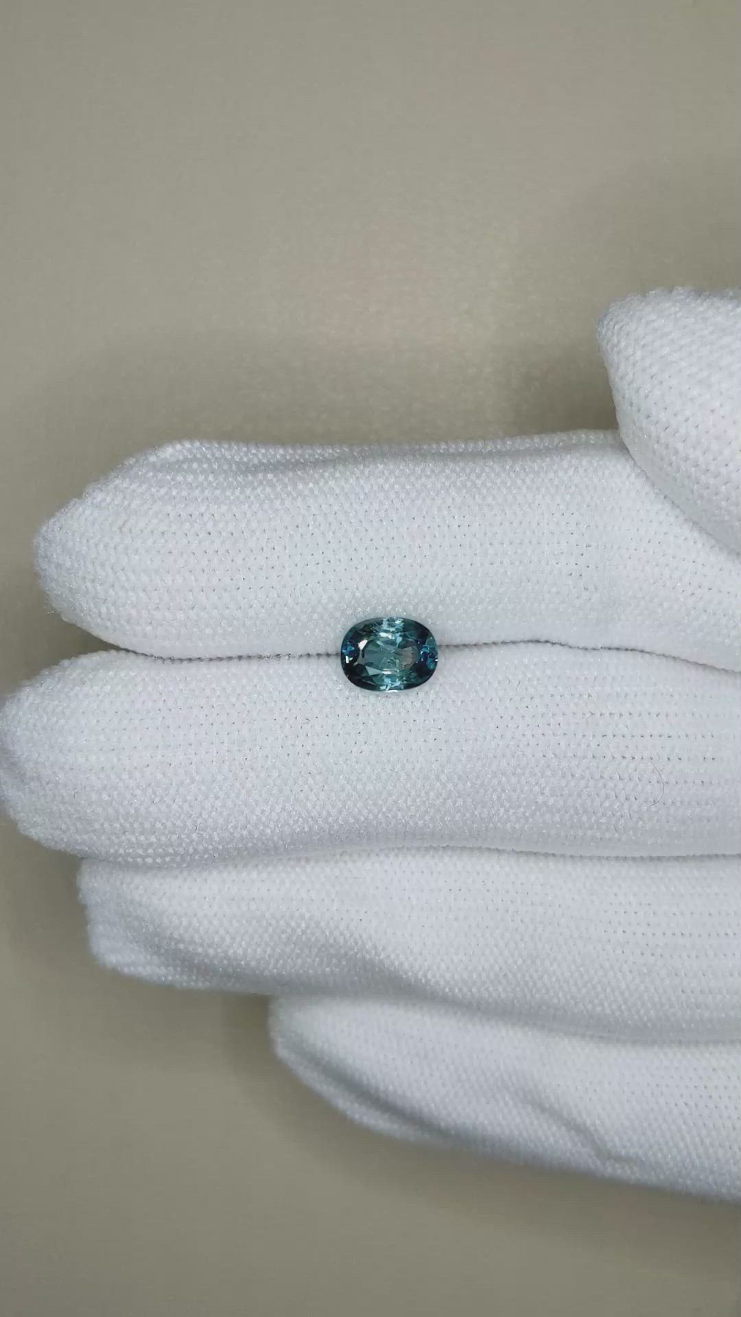 1.84 Ct. Greenish Blue Zircon from Cambodia Size Video