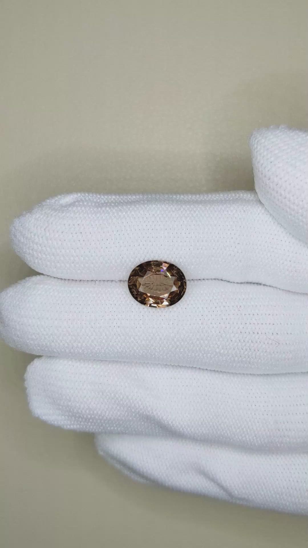 4.27 Ct. Brown Zircon from Tanzania Size Video