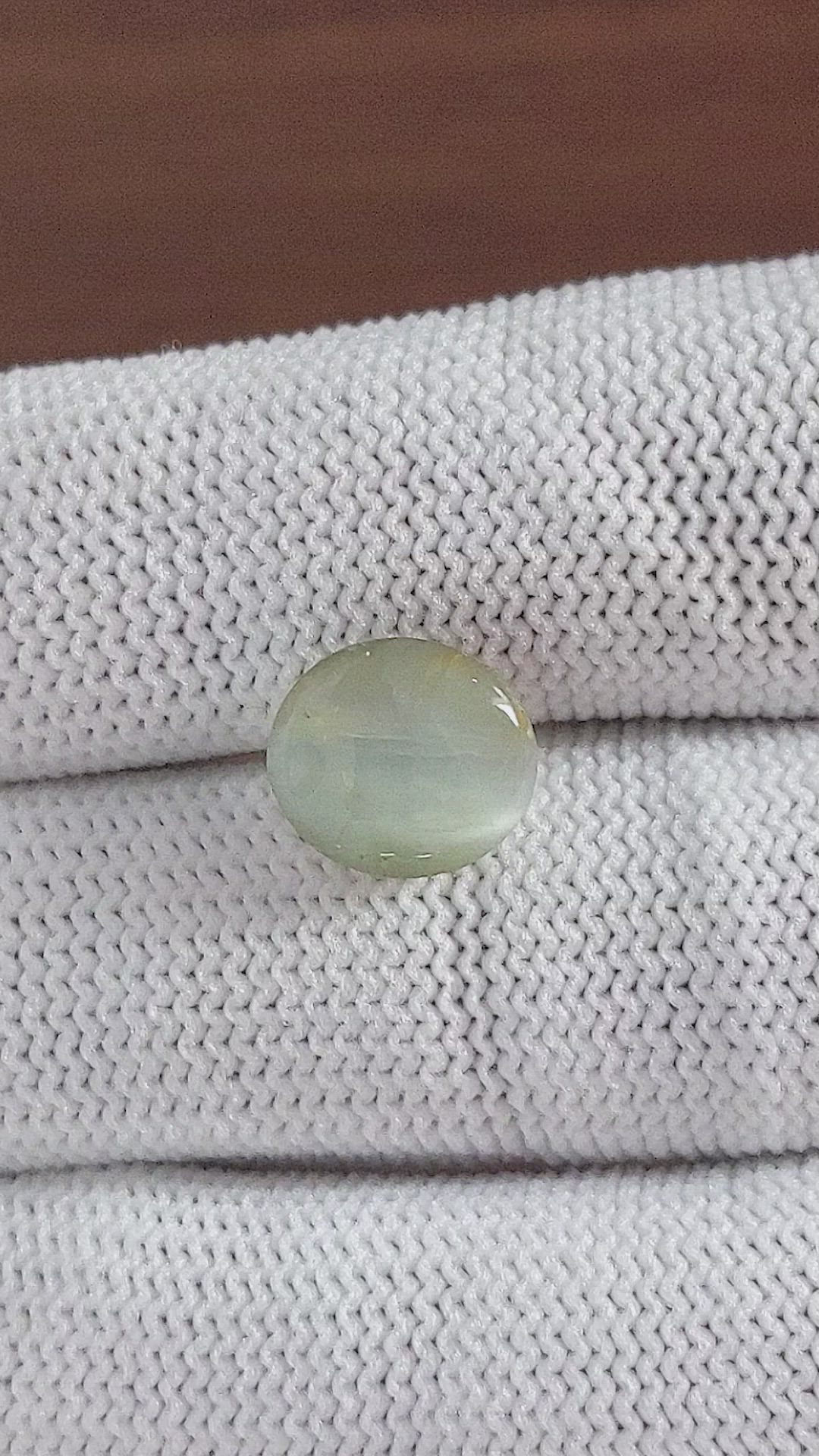 4.60 Ct. Bluish Grey Cabochon Quartz Size Video