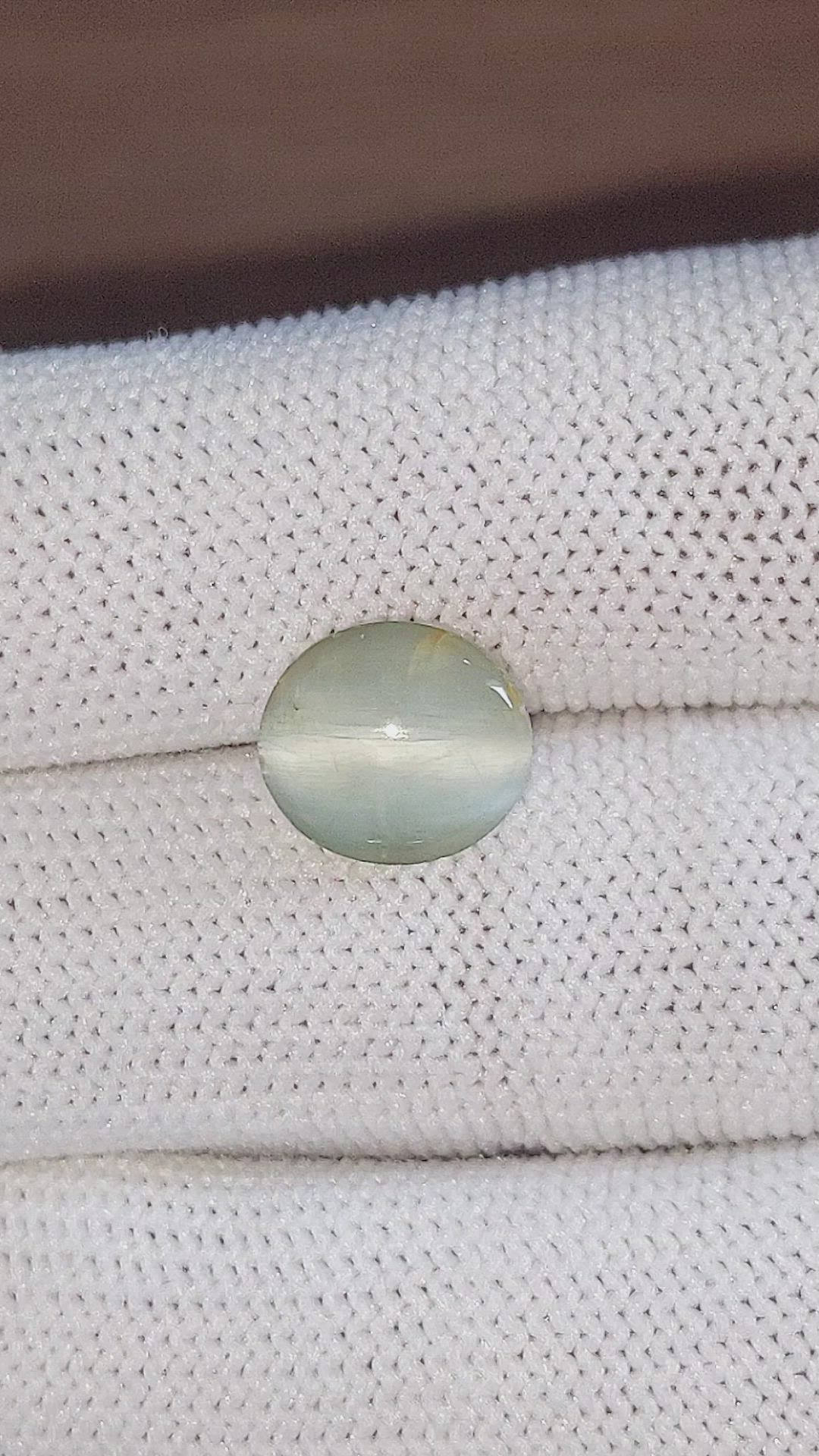 4.60 Ct. Bluish Grey Cabochon Quartz Size Video