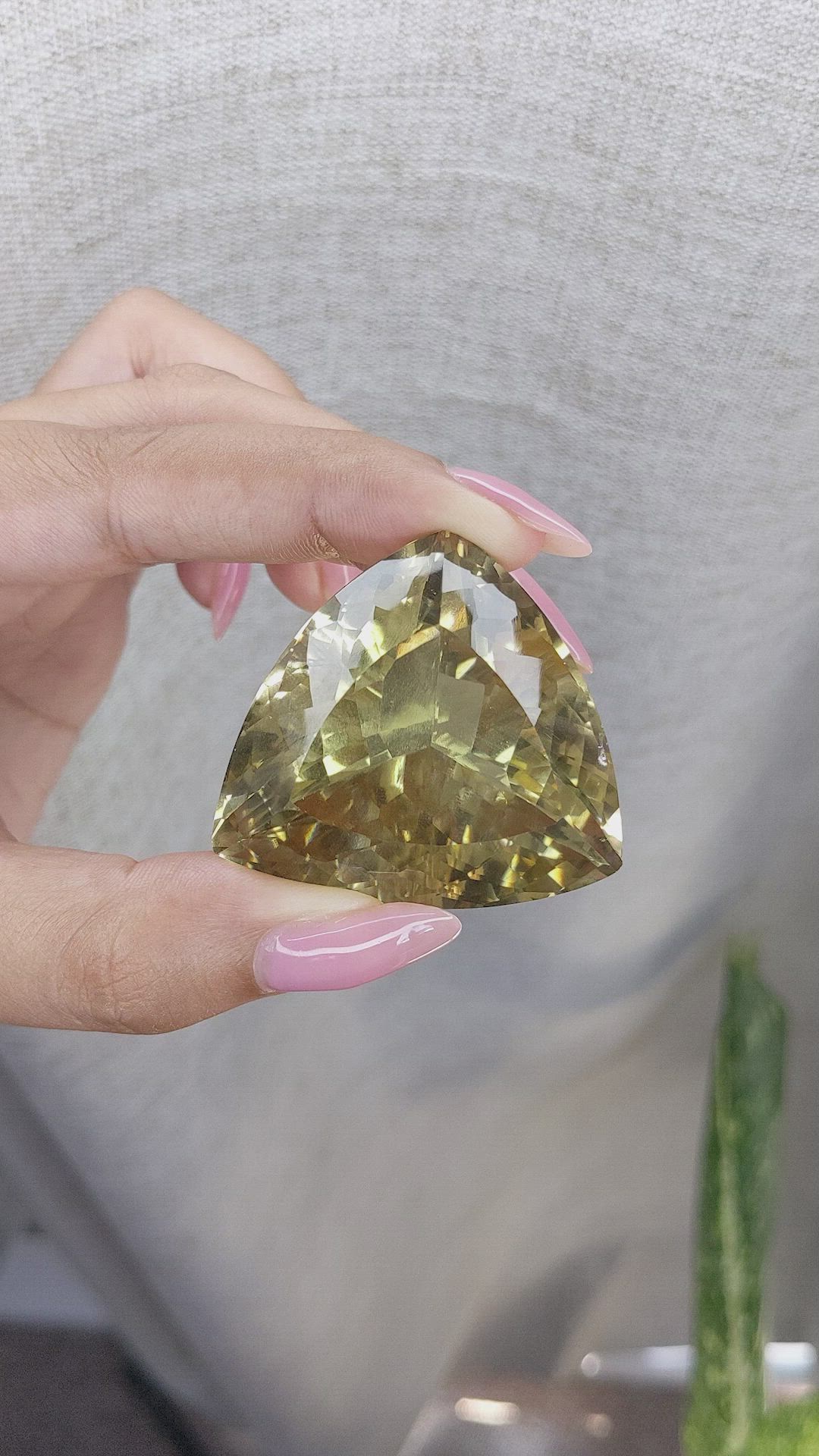 195.31 Ct. Yellow Citrine from Ceylon (Sri Lanka) Size Video