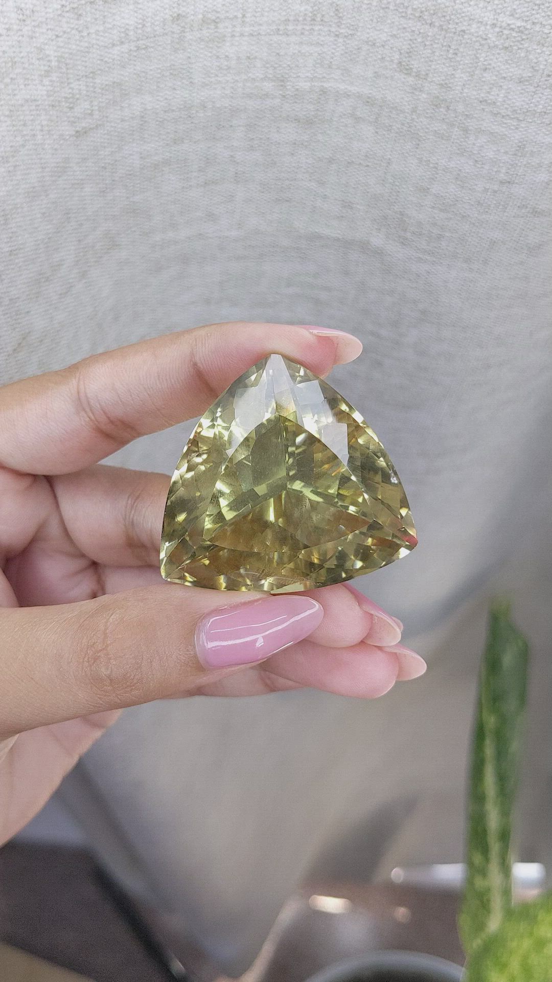 195.31 Ct. Yellow Citrine from Ceylon (Sri Lanka) Size Video