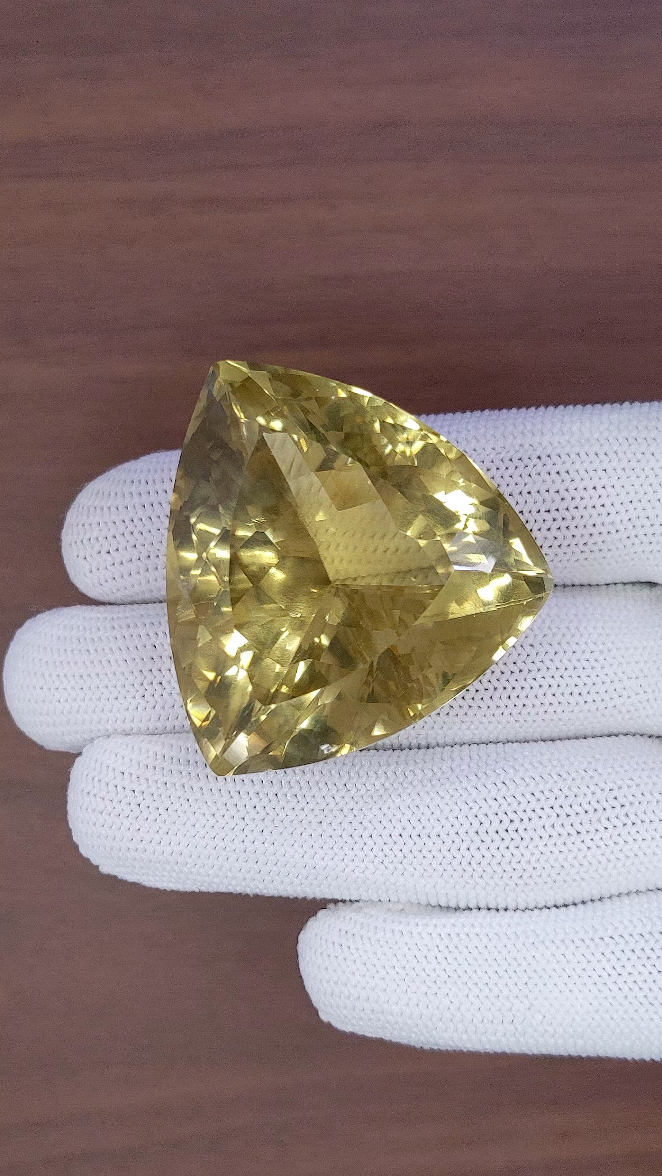 195.31 Ct. Yellow Citrine from Ceylon (Sri Lanka) Size Video
