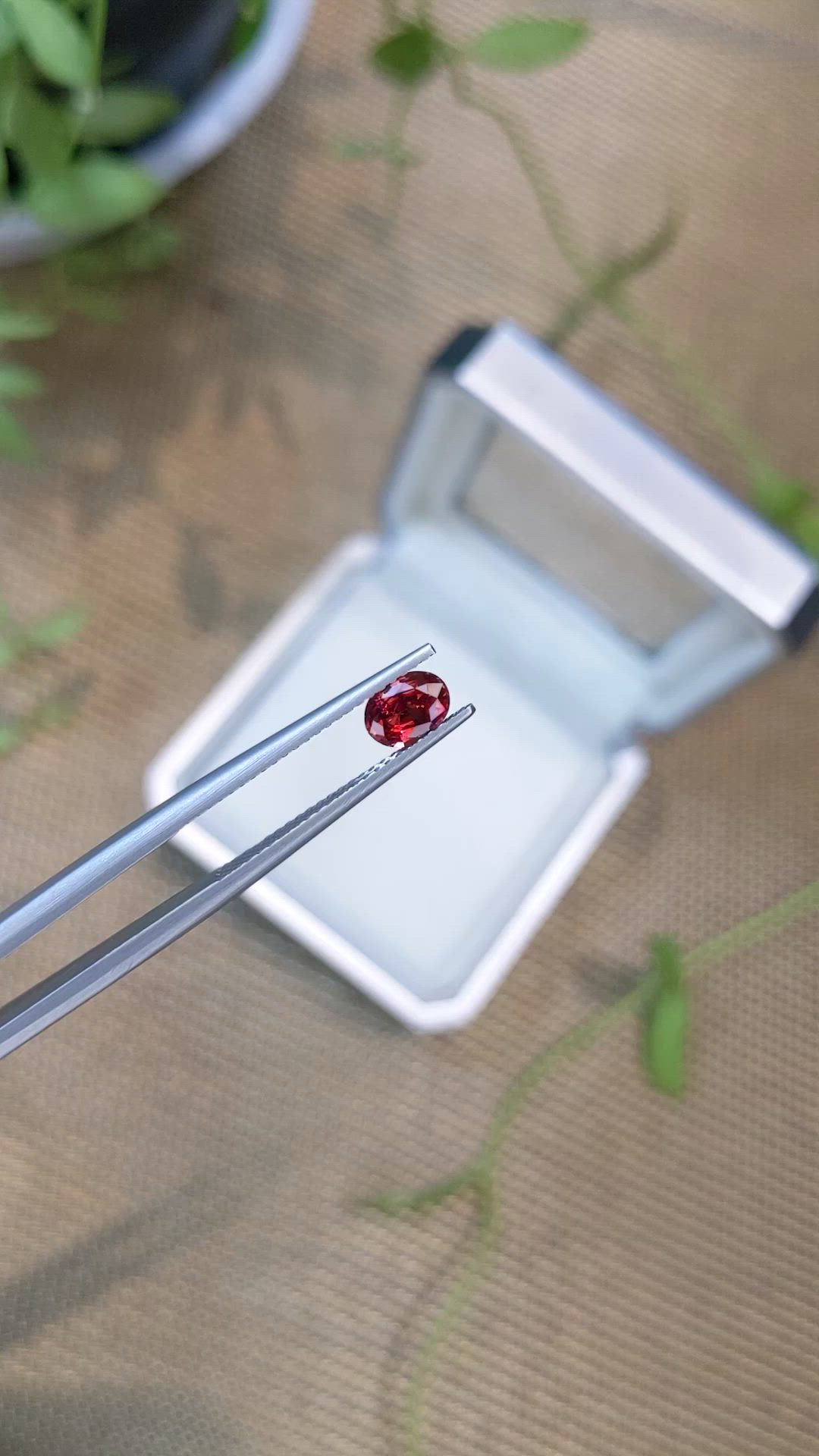 0.61 Ct. Pinkish Red Spinel from Burma (Myanmar) Size Video