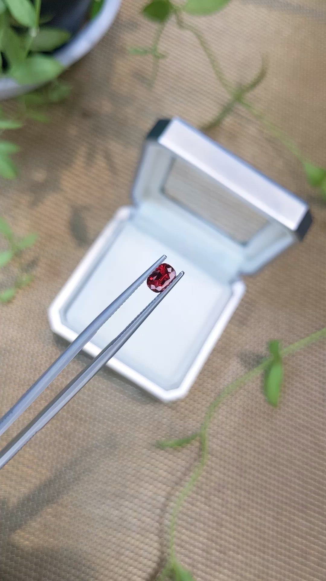 0.60 Ct. Pinkish Red Spinel from Burma (Myanmar) Size Video