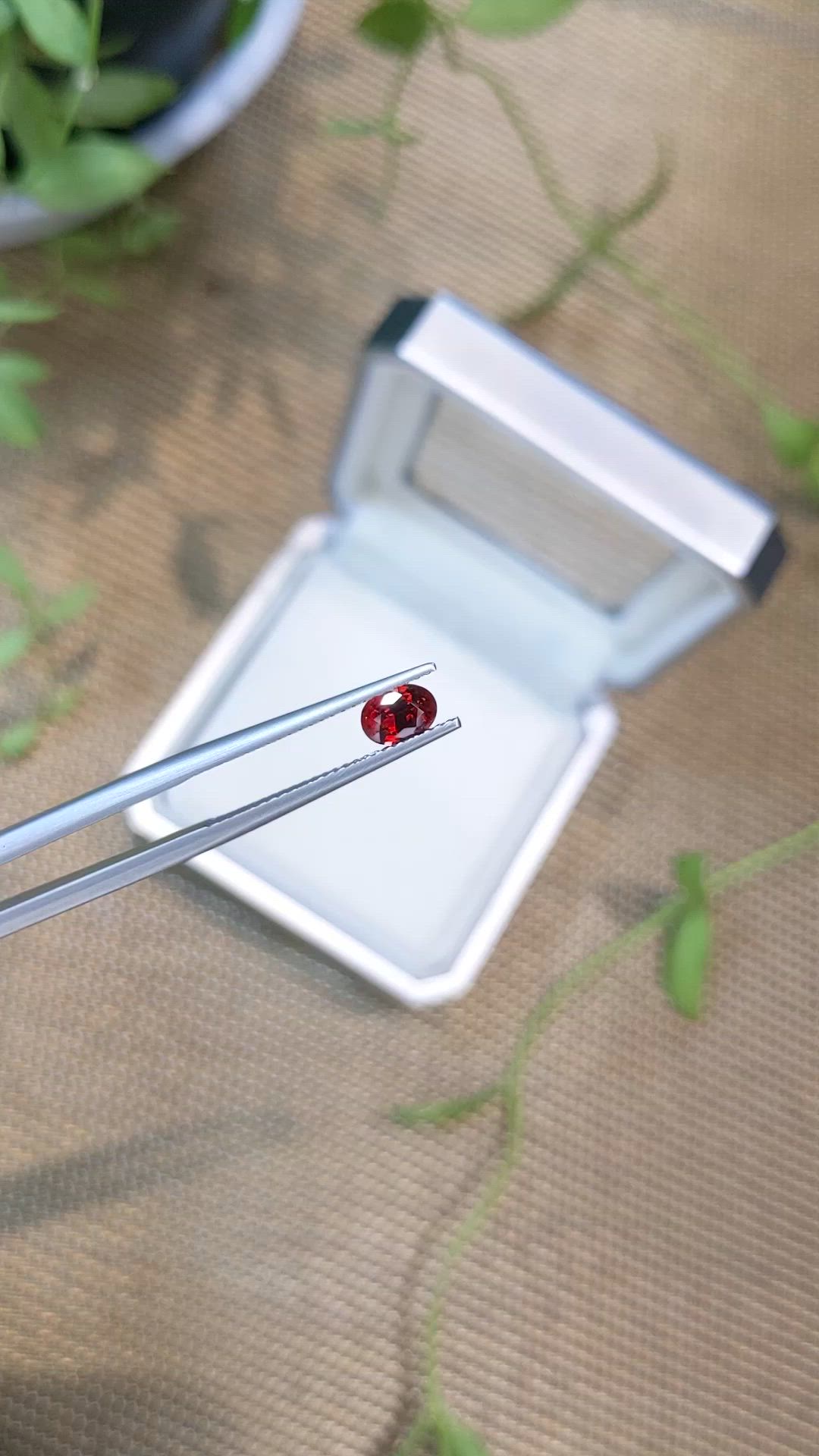 0.55 Ct. Red Spinel from Burma (Myanmar) Size Video