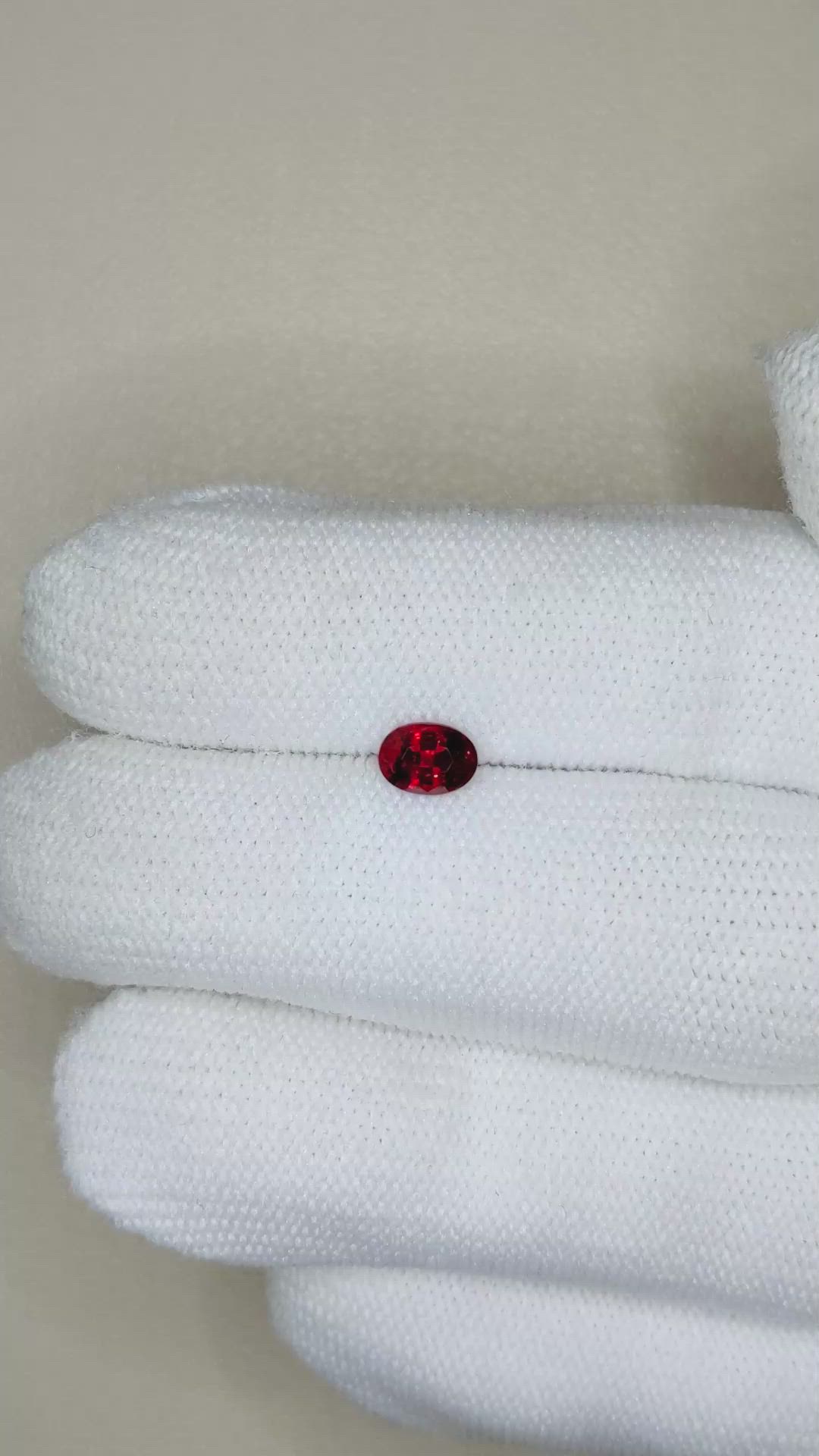 0.55 Ct. Red Spinel from Burma (Myanmar) Size Video