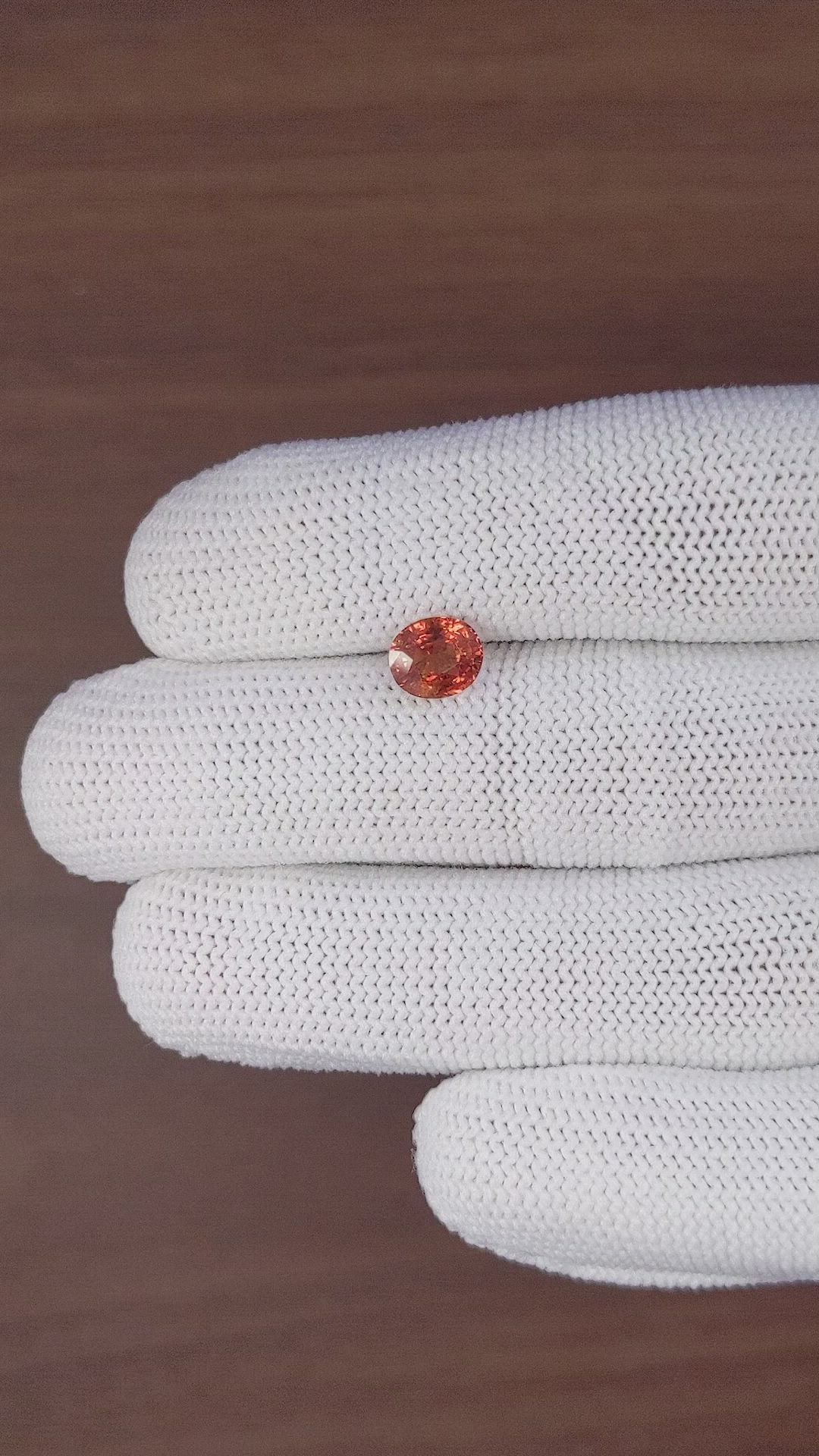 1.51 Ct. Pinkish Orange Spinel from Tanzania Size Video