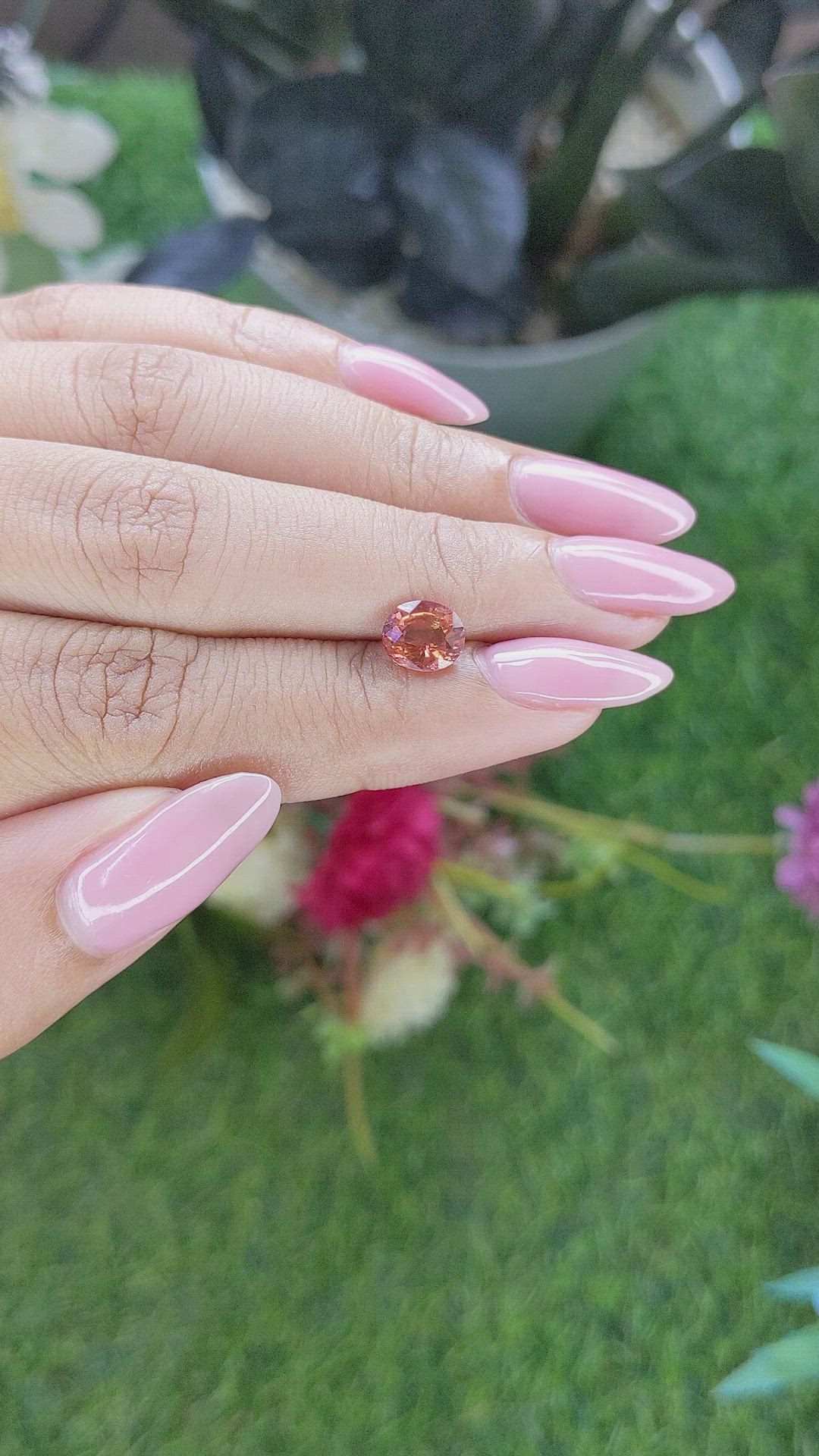 1.51 Ct. Pinkish Orange Spinel from Tanzania Size Video