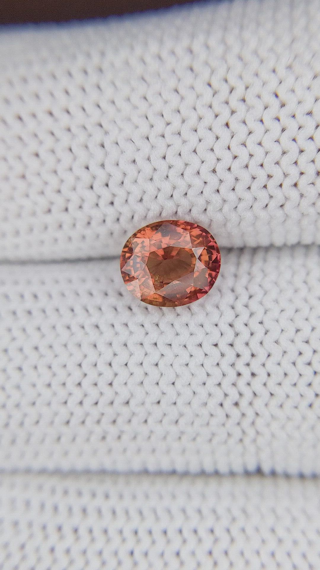 1.51 Ct. Pinkish Orange Spinel from Tanzania Size Video