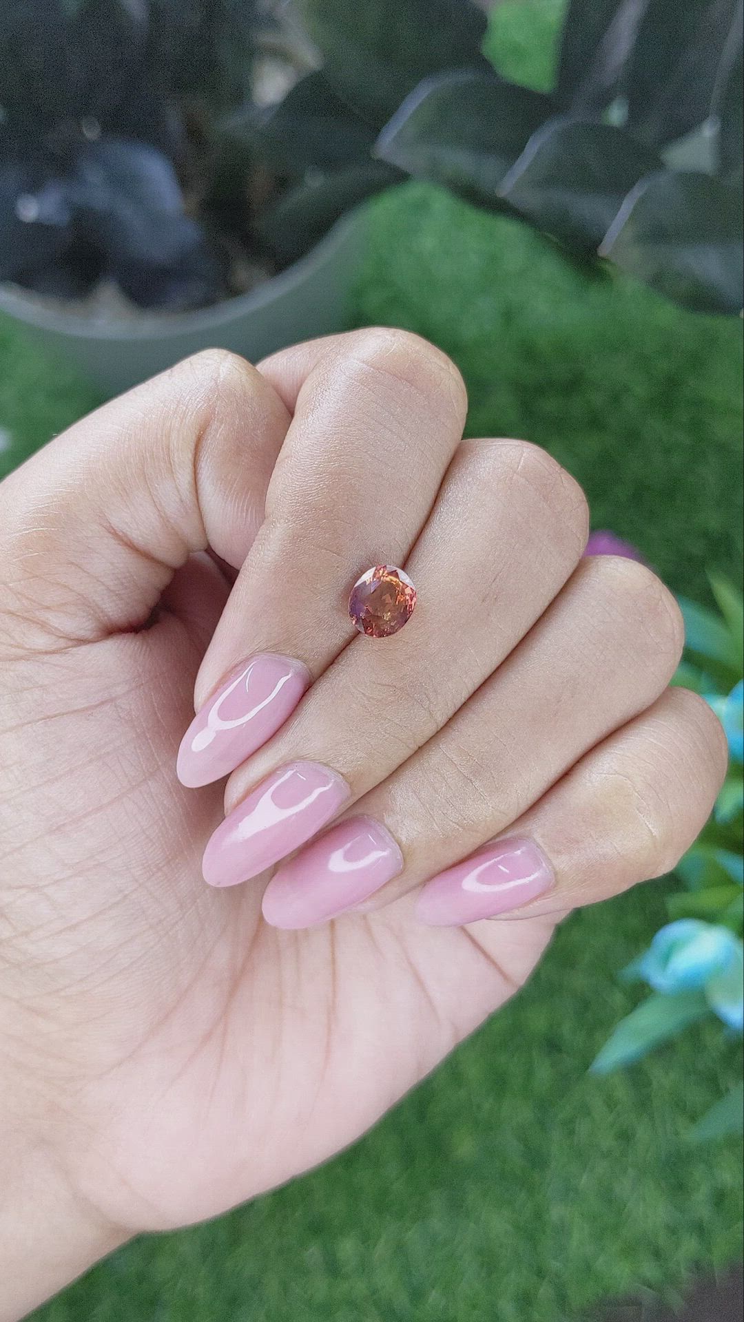 1.51 Ct. Pinkish Orange Spinel from Tanzania Size Video