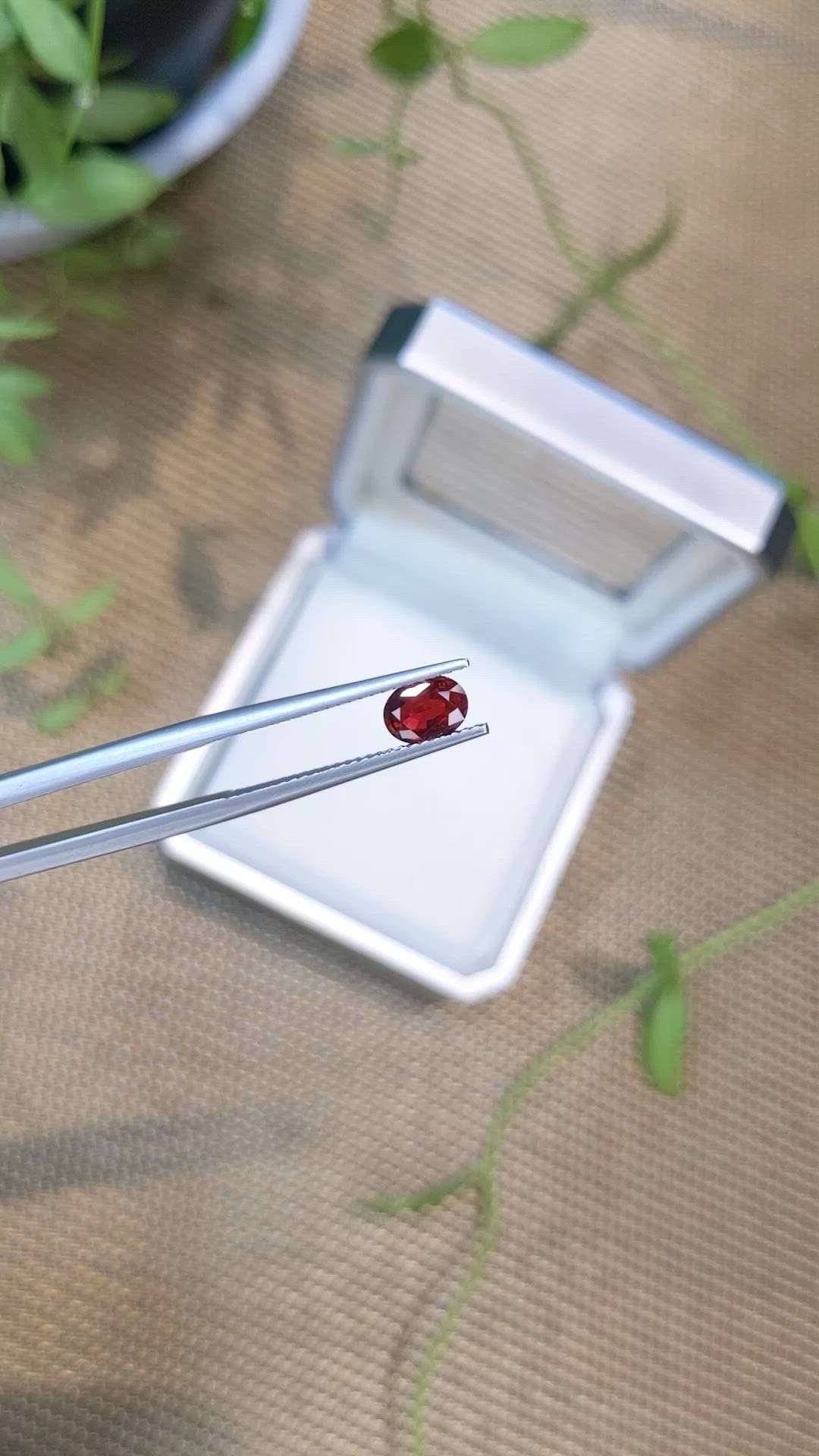 0.65 Ct. Purplish Red Spinel from Burma (Myanmar) Size Video