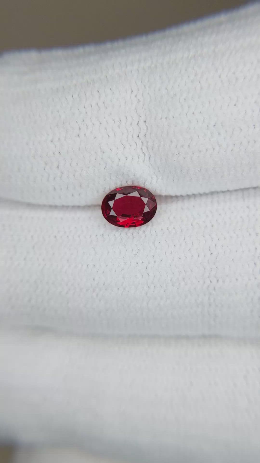 0.65 Ct. Purplish Red Spinel from Burma (Myanmar) Size Video