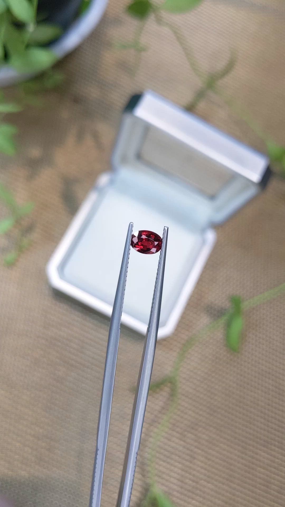 0.56 Ct. Purplish Red Spinel from Burma (Myanmar) Size Video