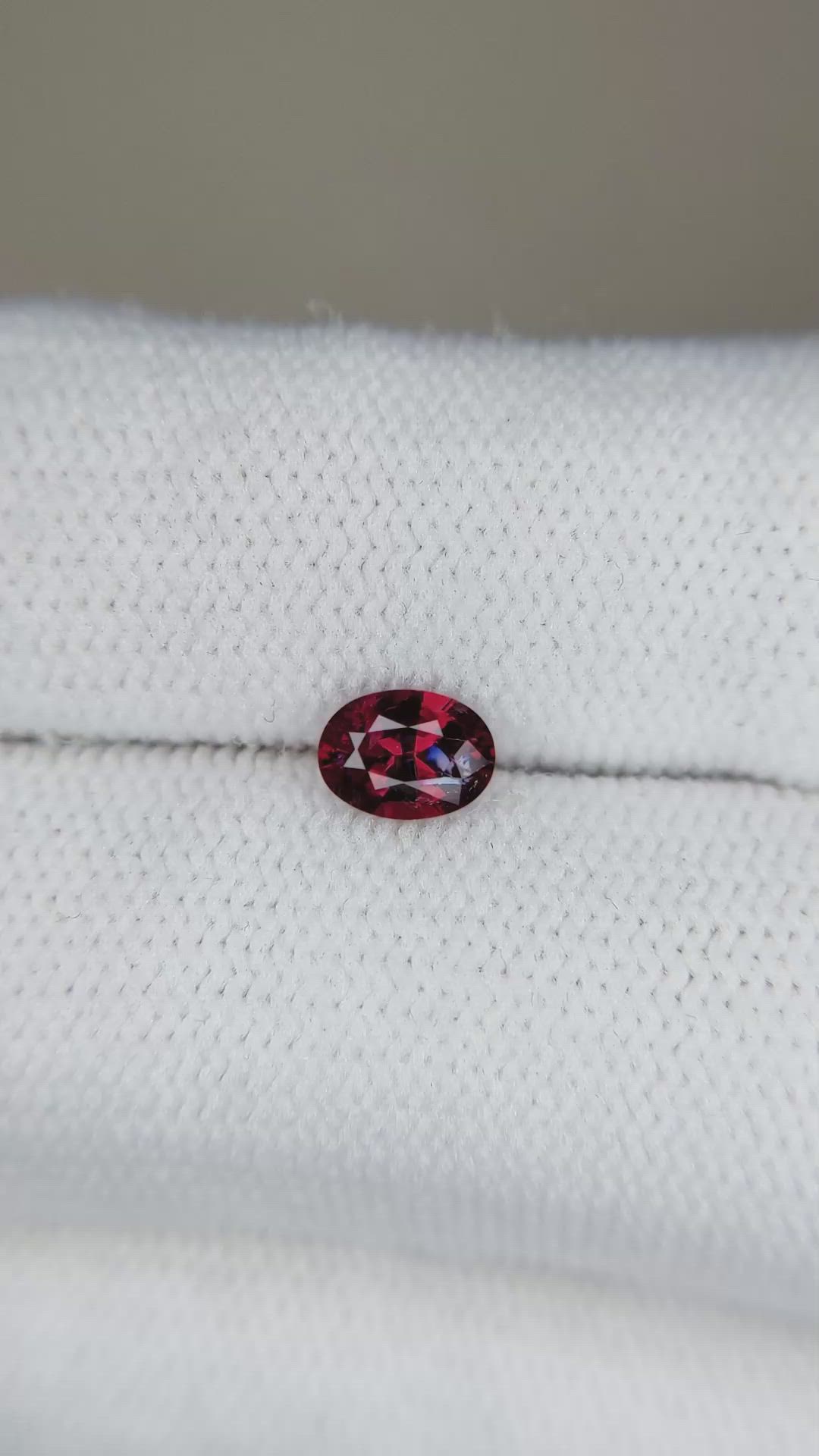 0.56 Ct. Purplish Red Spinel from Burma (Myanmar) Size Video