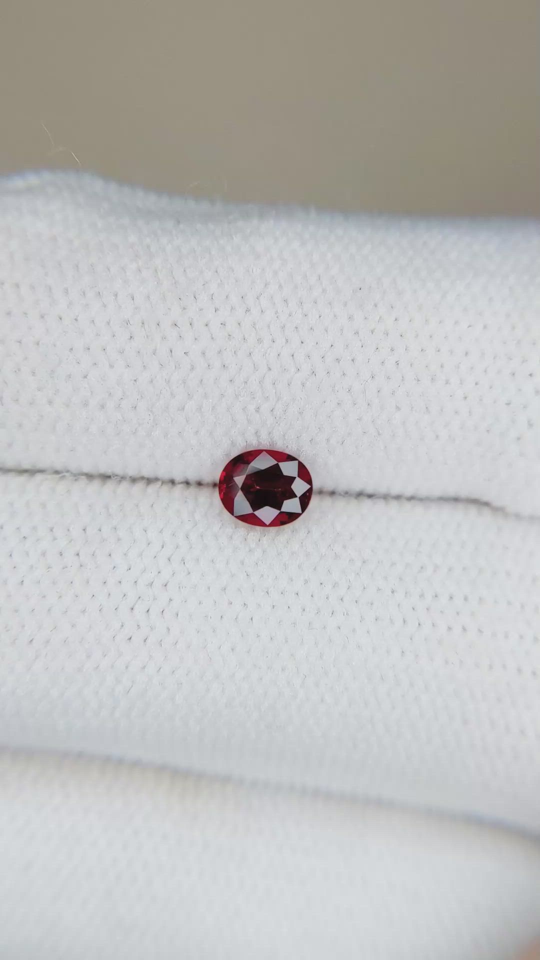 0.50 Ct. Red Spinel from Burma (Myanmar) Size Video