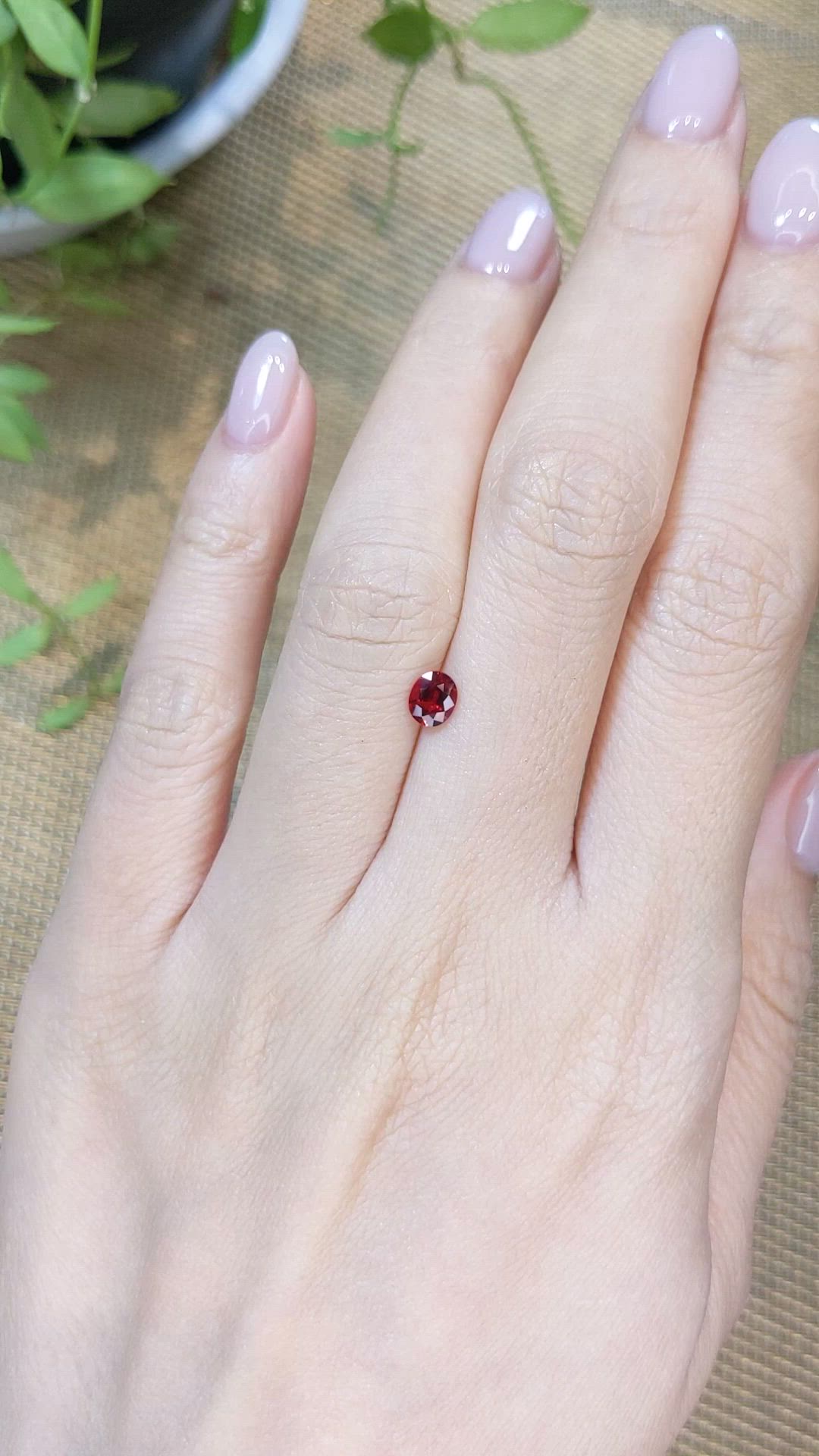 0.50 Ct. Red Spinel from Burma (Myanmar) Size Video