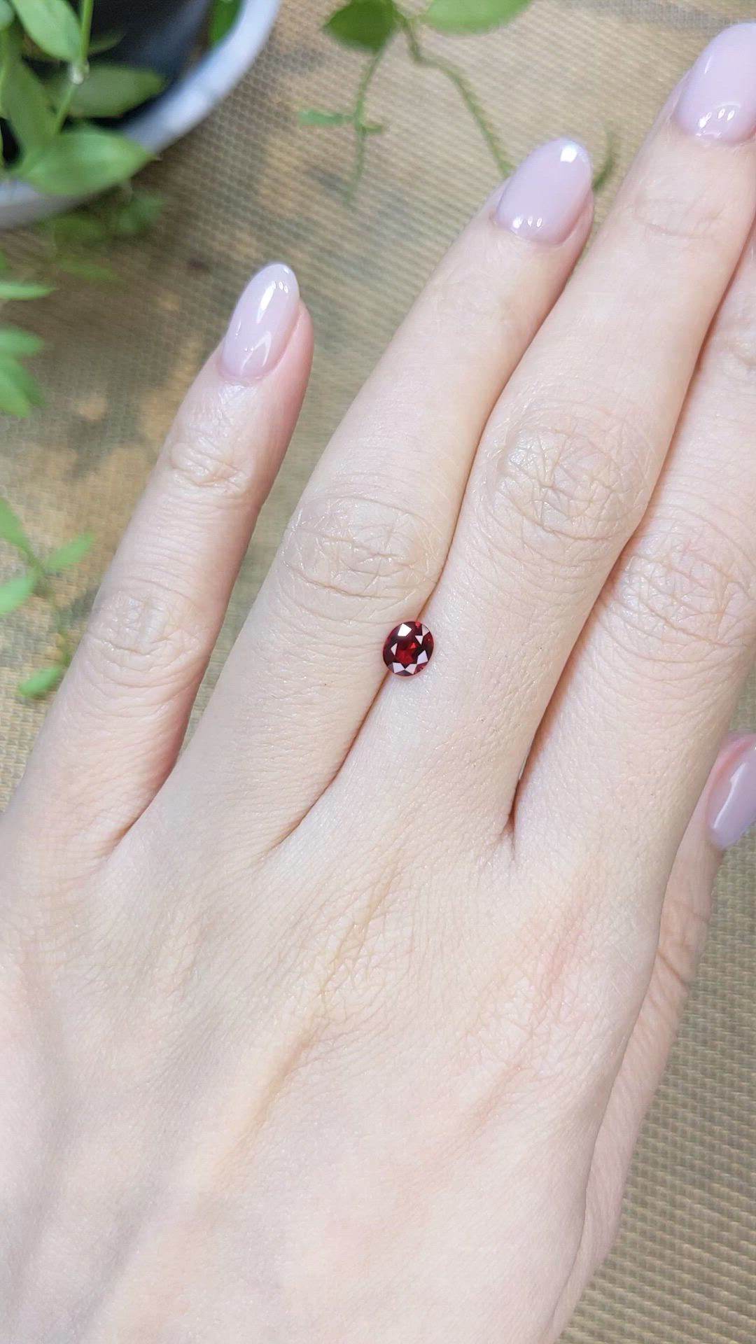 0.45 Ct. Red Spinel from Burma (Myanmar) Size Video