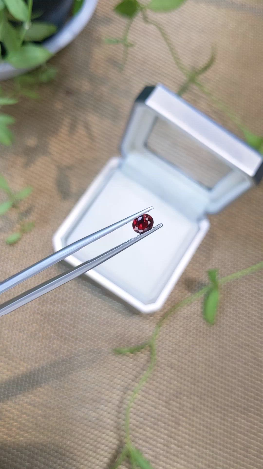 0.45 Ct. Red Spinel from Burma (Myanmar) Size Video