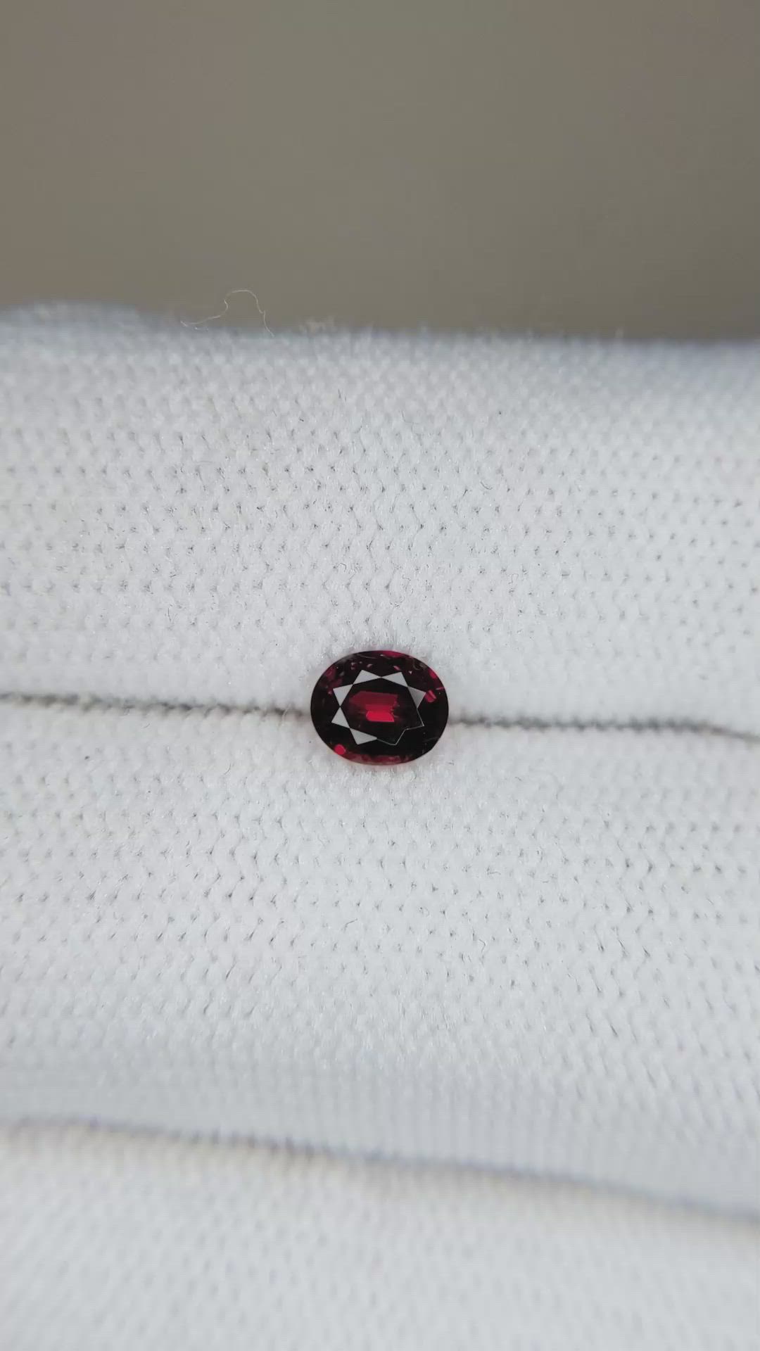 0.45 Ct. Red Spinel from Burma (Myanmar) Size Video