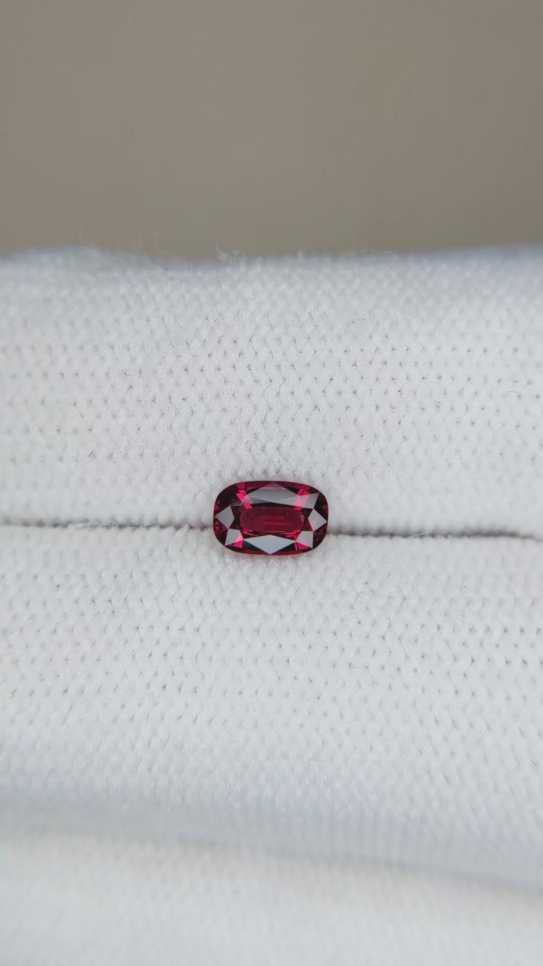 0.55 Ct. Purplish Red Spinel from Burma (Myanmar) Size Video
