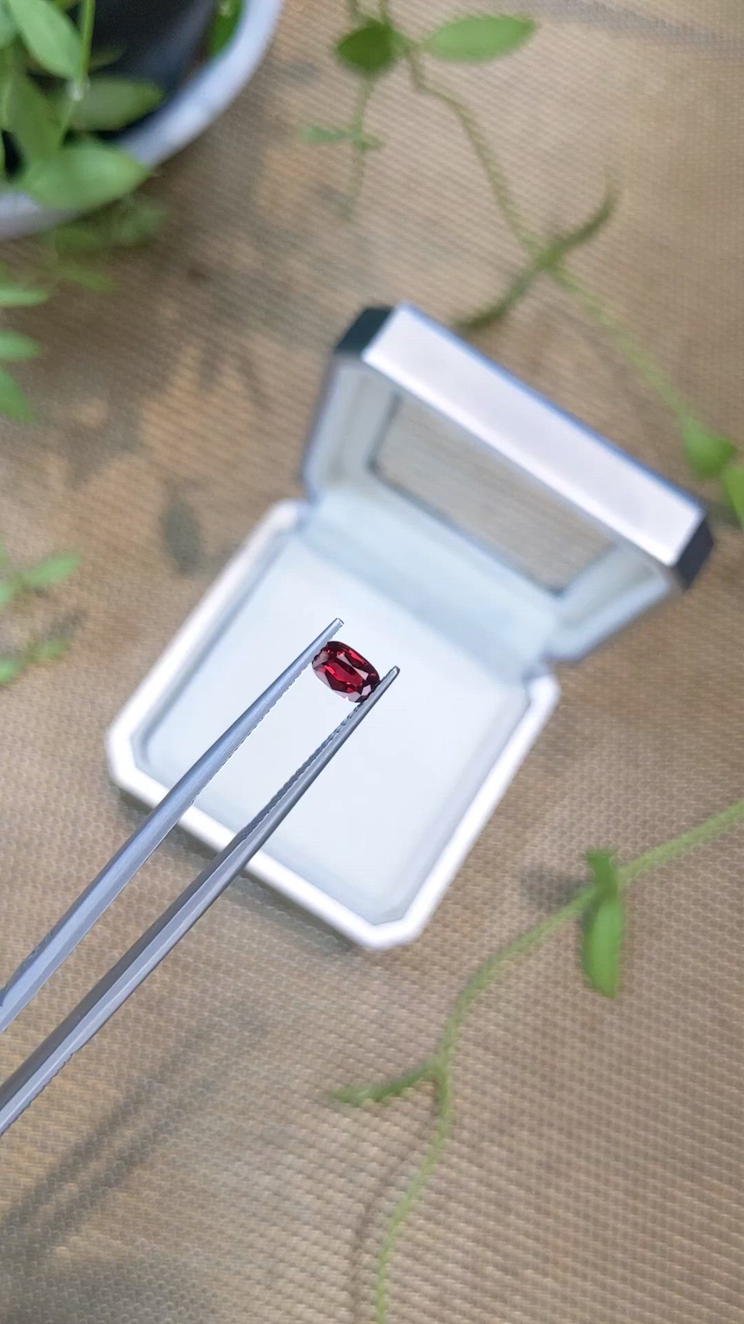 0.55 Ct. Purplish Red Spinel from Burma (Myanmar) Size Video