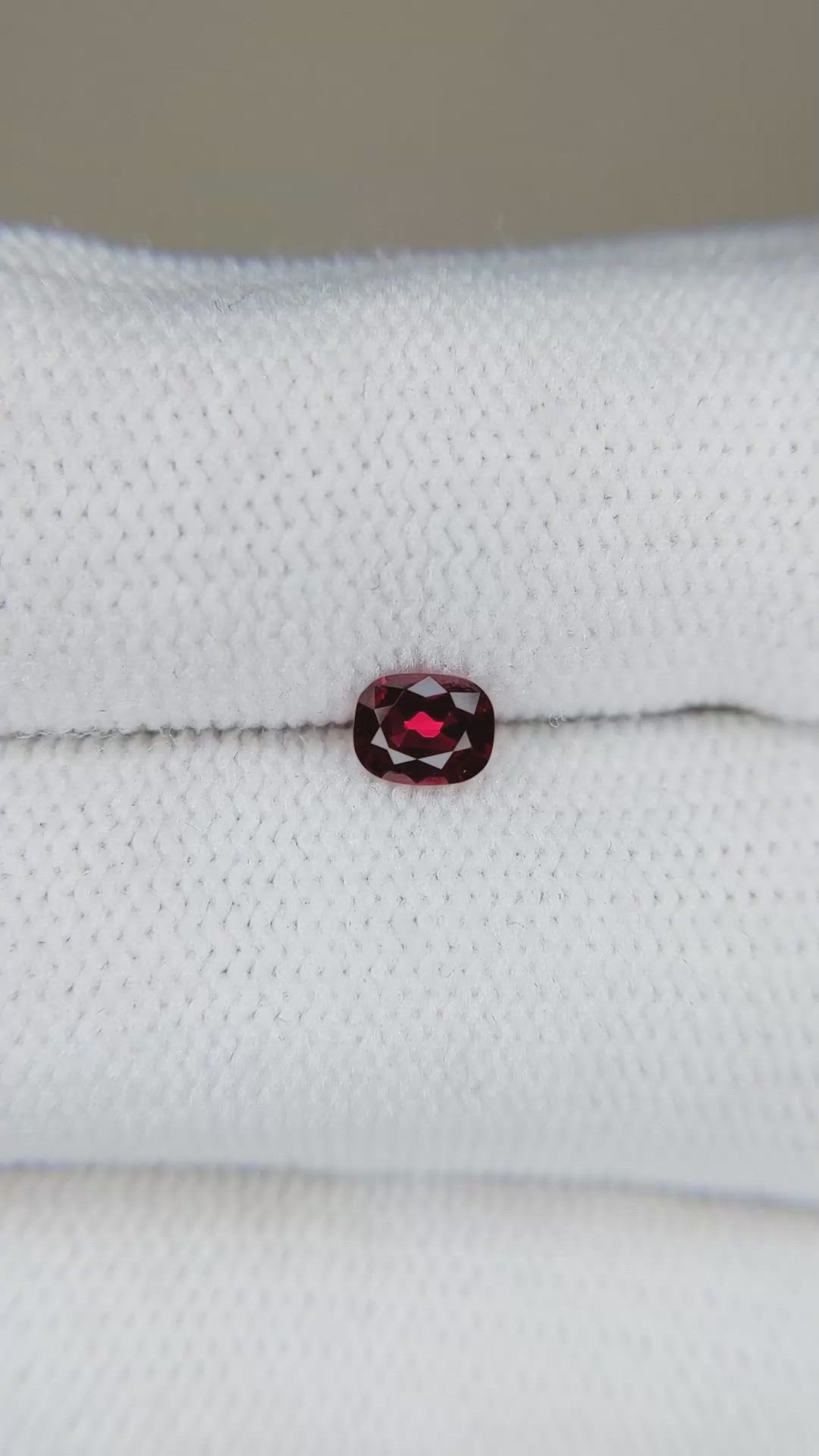 0.37 Ct. Red Spinel from Burma (Myanmar) Size Video