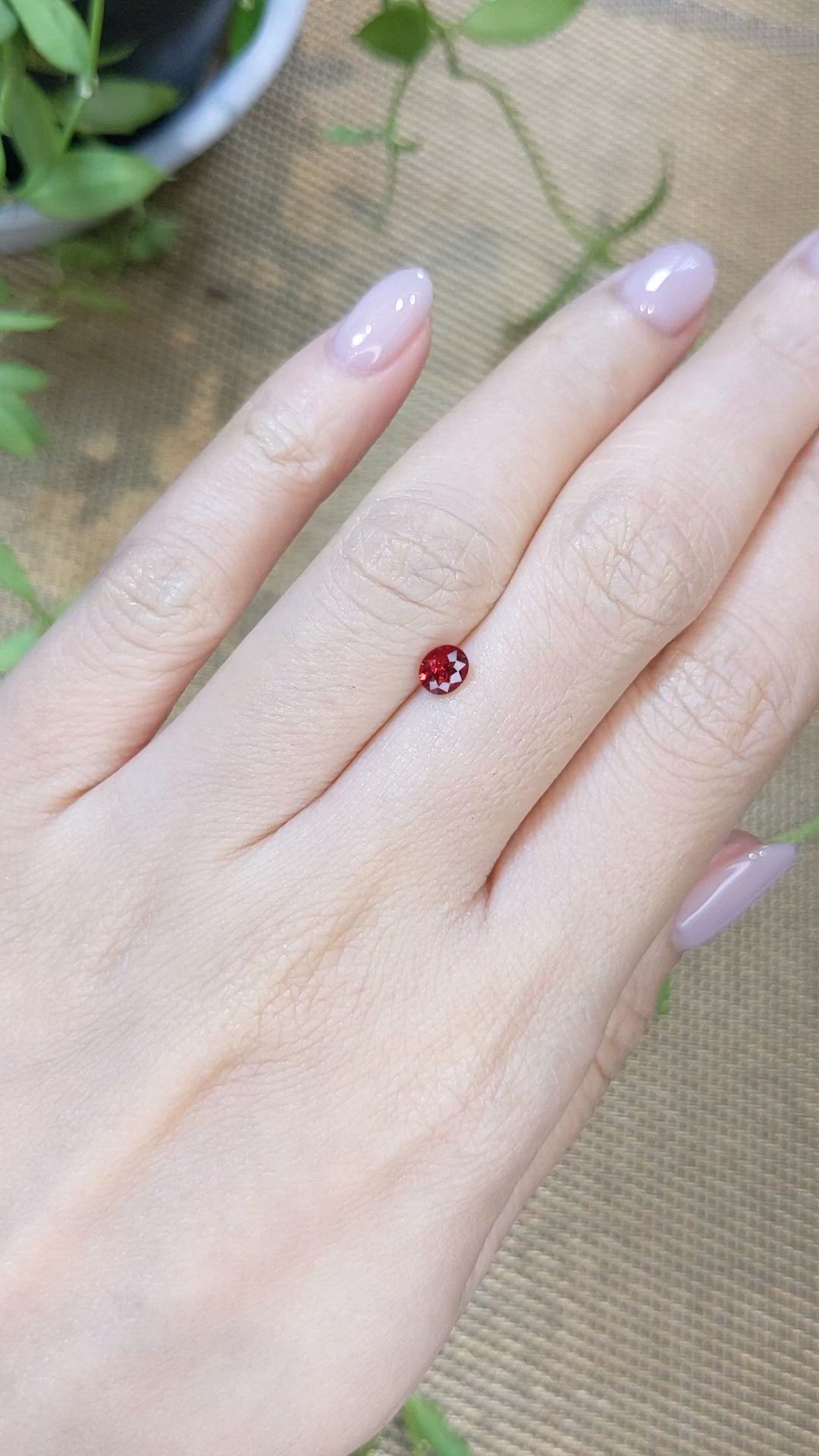 0.47 Ct. Red Spinel from Burma (Myanmar) Size Video