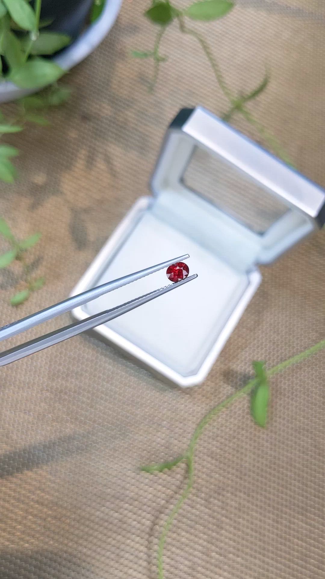 0.47 Ct. Red Spinel from Burma (Myanmar) Size Video