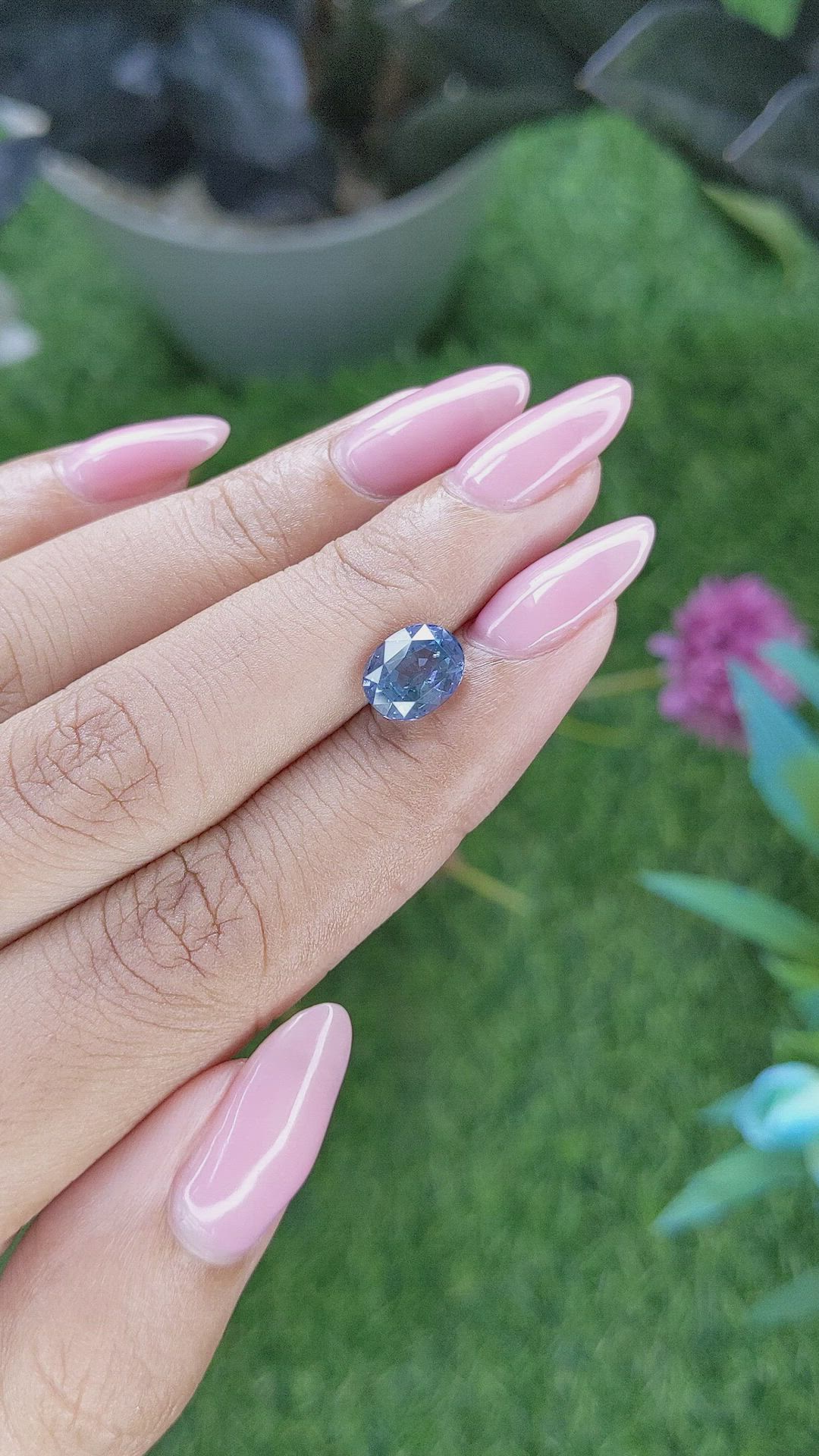 2.29 Ct. Blue Spinel from Tanzania Size Video