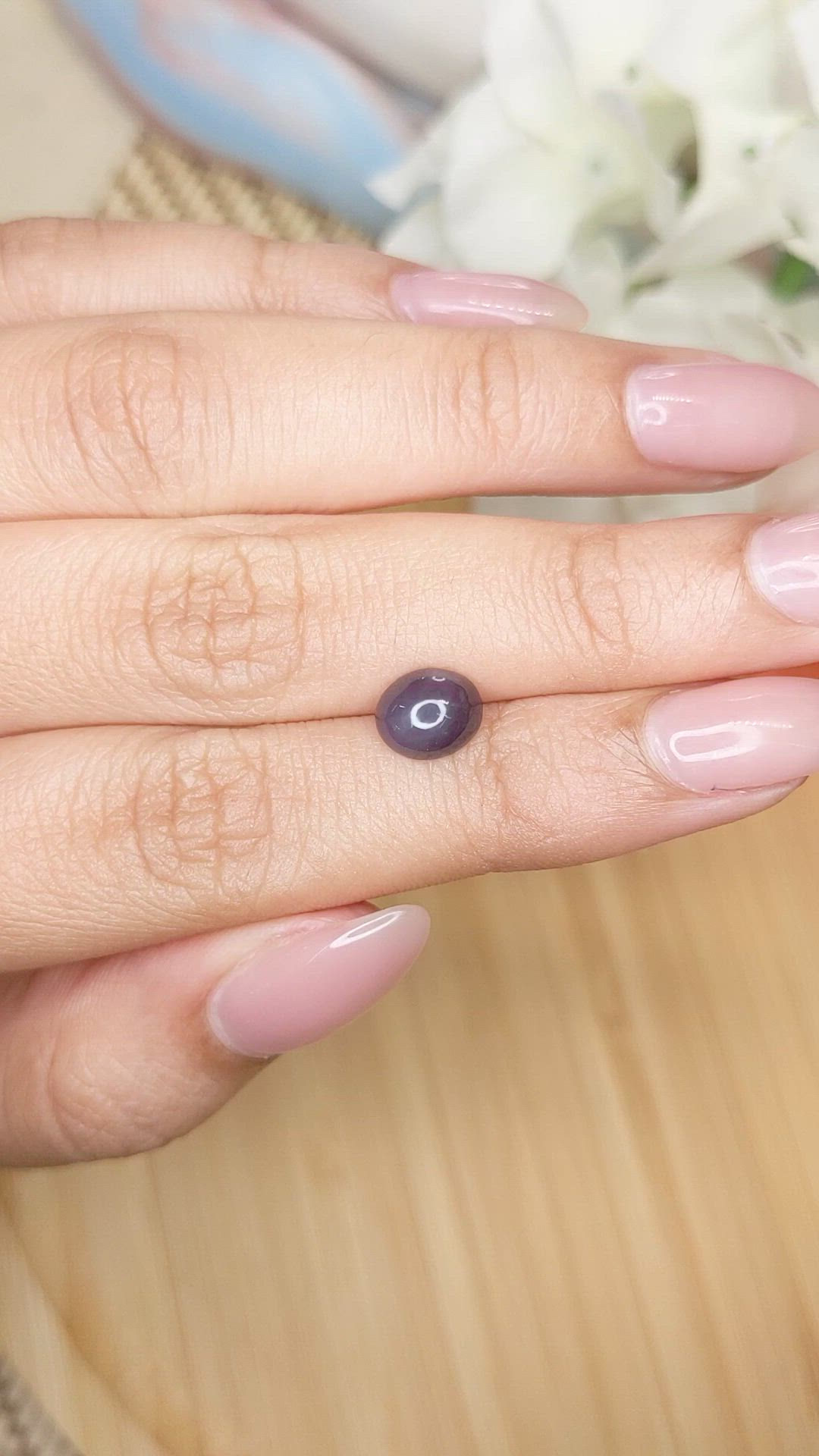 1.70 Ct. Purple Star Spinel from Ceylon (Sri Lanka) Size Video