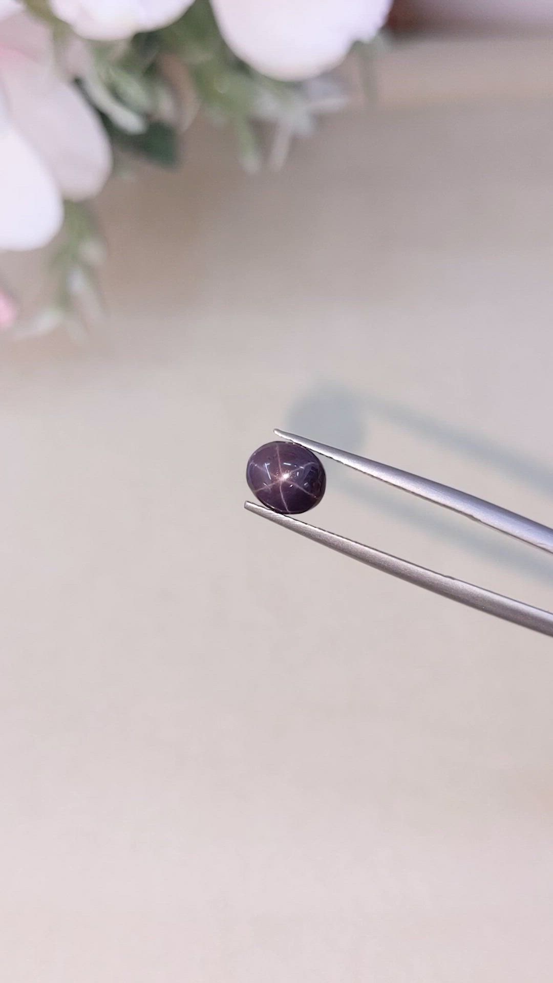 2.14 Ct. Purple Star Spinel from Ceylon (Sri Lanka) Size Video