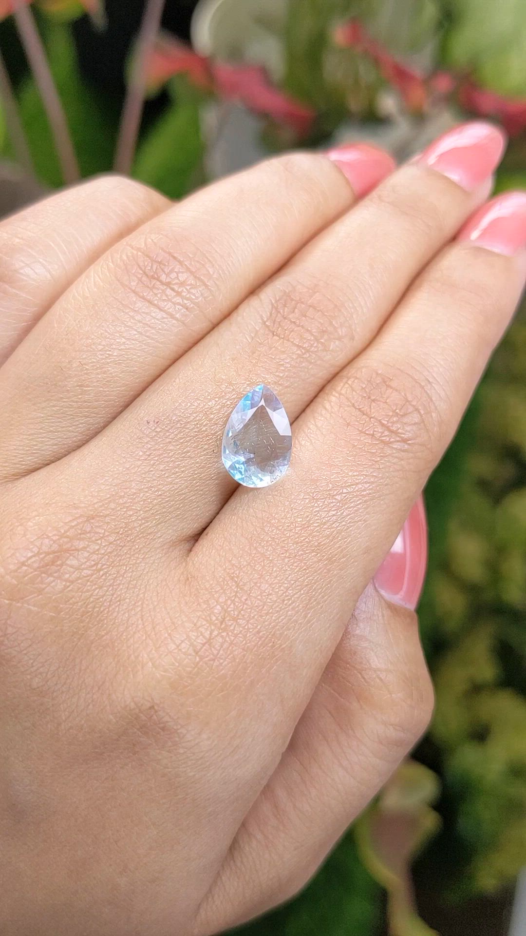1.70 Ct. Aquamarine from Ceylon (Sri Lanka) Size Video