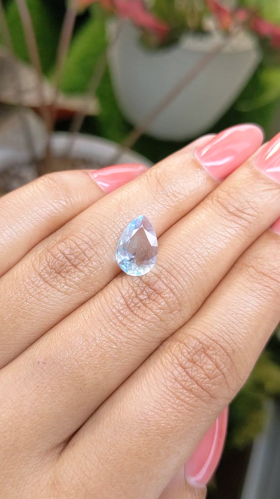 1.70 Ct. Blue Aquamarine from Ceylon (Sri Lanka) Size Video