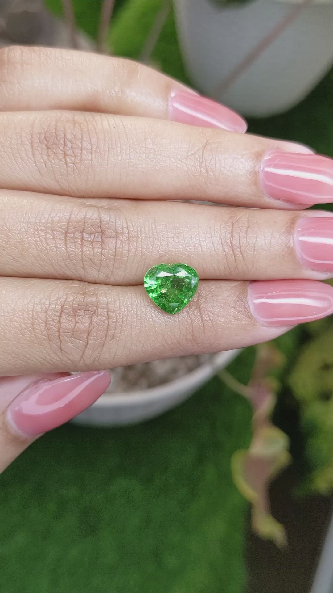 4.12 Ct. Tsavorite Garnet from Madagascar Size Video