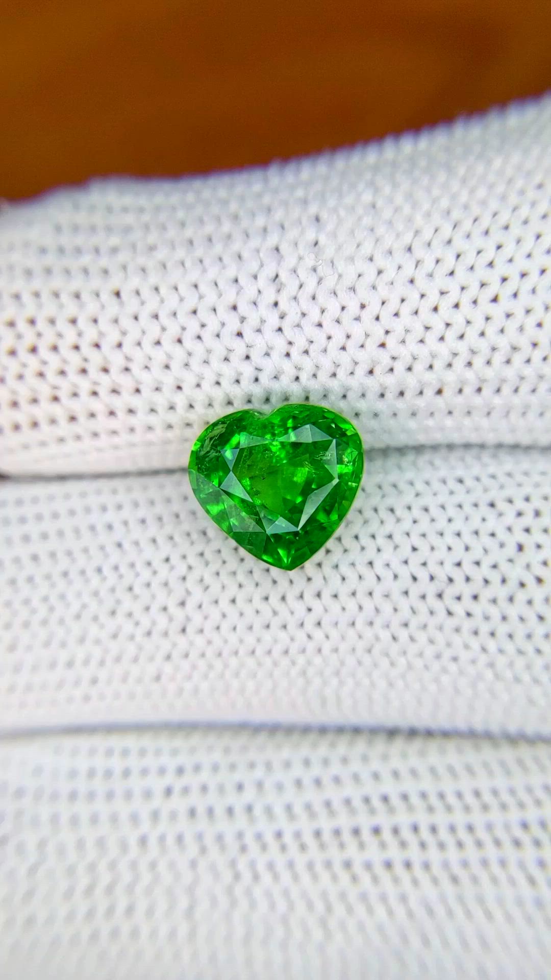 4.12 Ct. Tsavorite Garnet from Madagascar Size Video