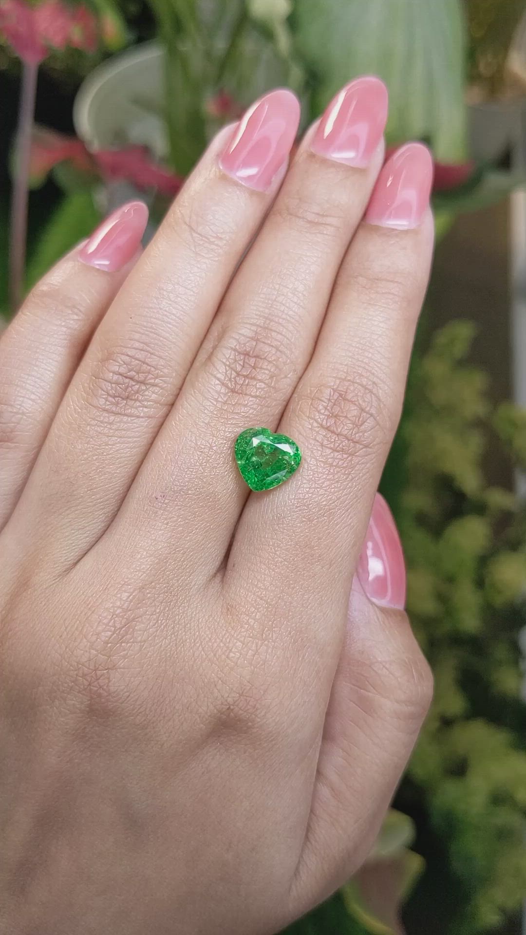 4.12 Ct. Tsavorite Garnet from Madagascar Size Video