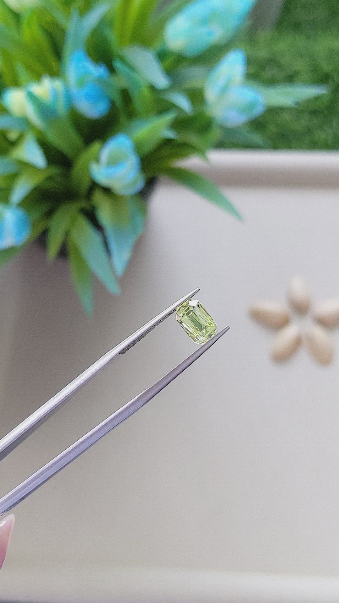 1.60 Ct. Yellowish Green Chrysoberyl from Madagascar Size Video