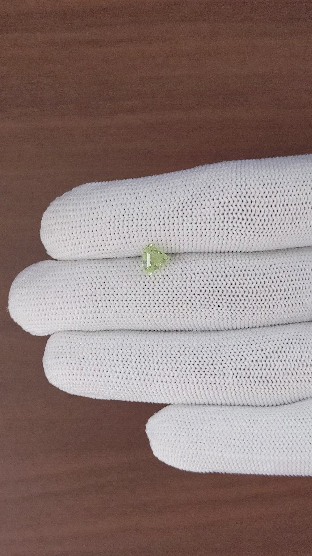 0.94 Ct. Yellowish Green Chrysoberyl from Madagascar Size Video