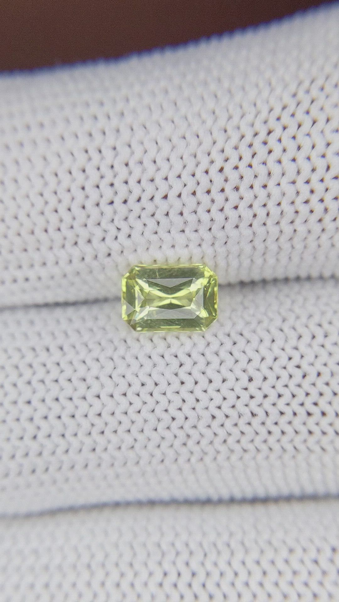 1.09 Ct. Yellowish Green Chrysoberyl from Madagascar Size Video