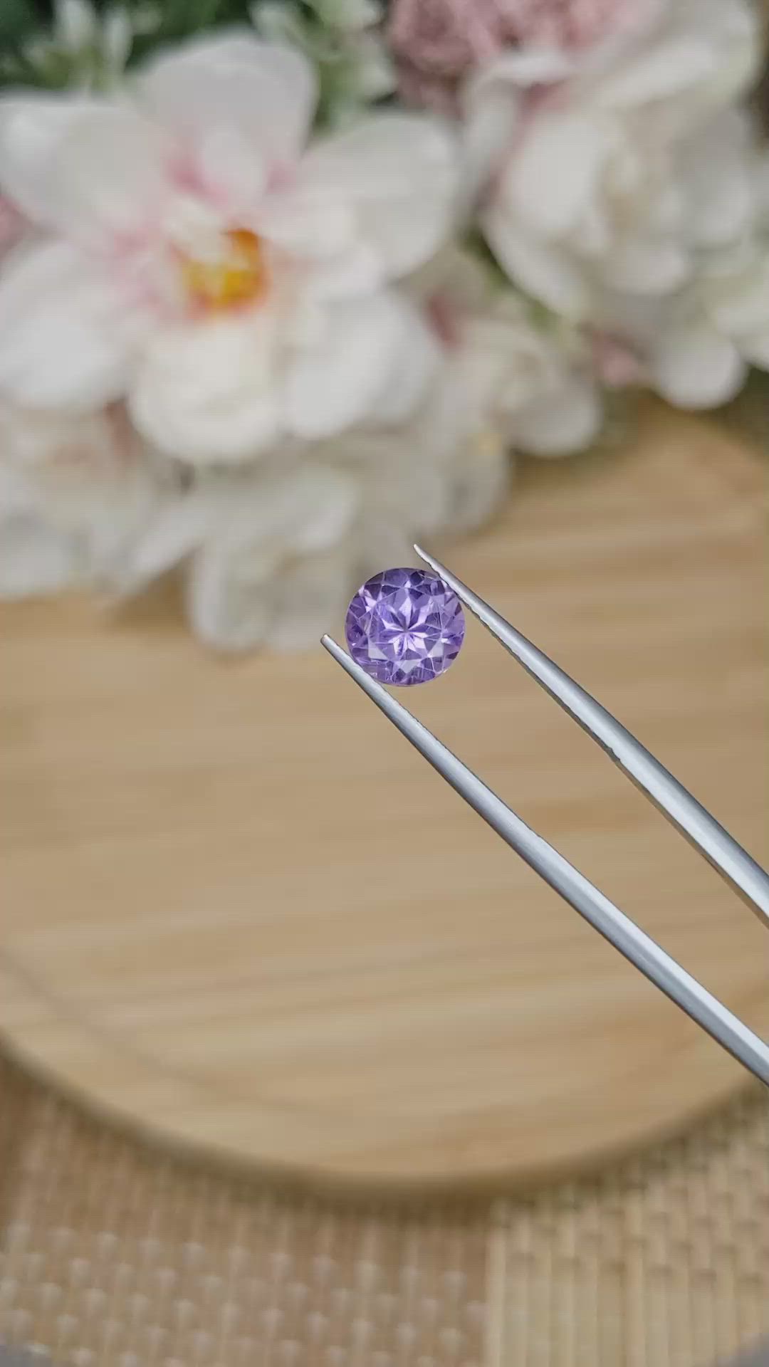 2.35 Ct. Purple Amethyst from Ceylon (Sri Lanka) Size Video