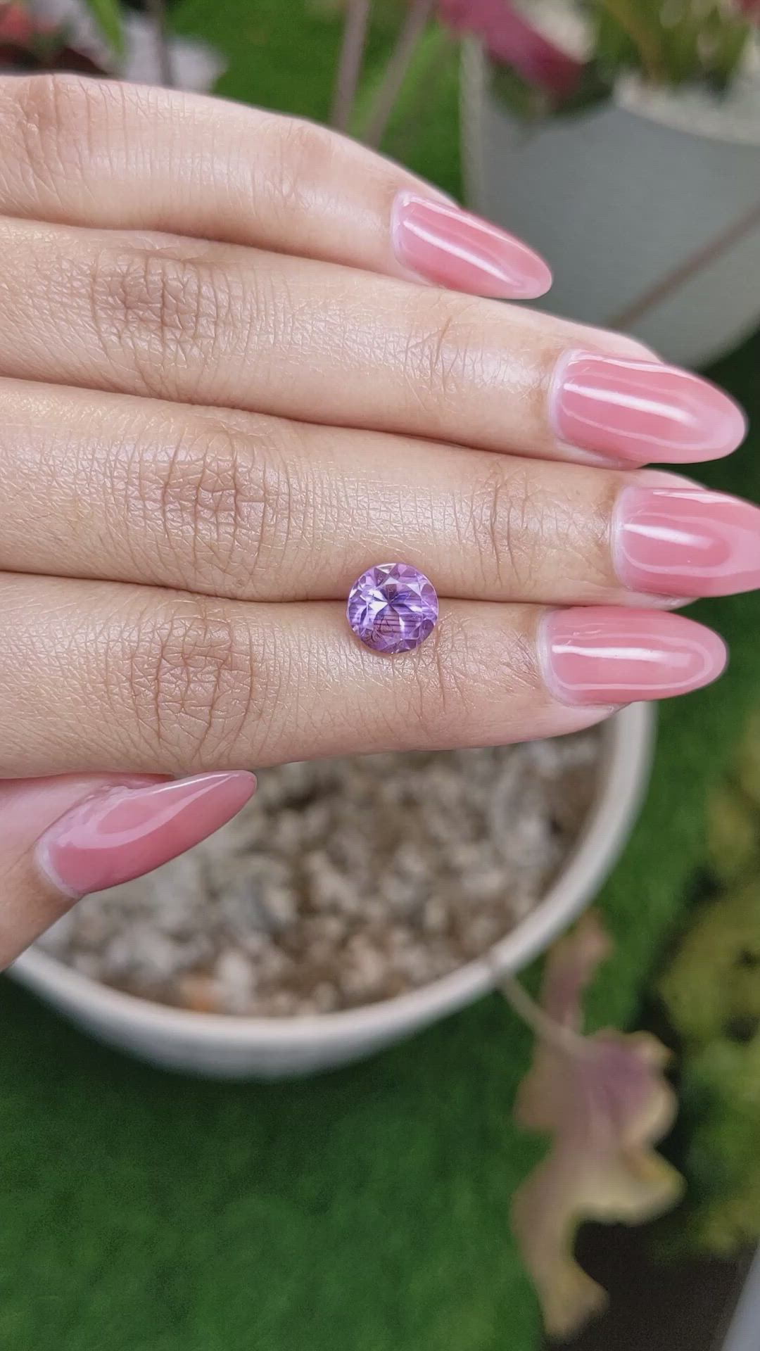 2.35 Ct. Purple Amethyst from Ceylon (Sri Lanka) Size Video