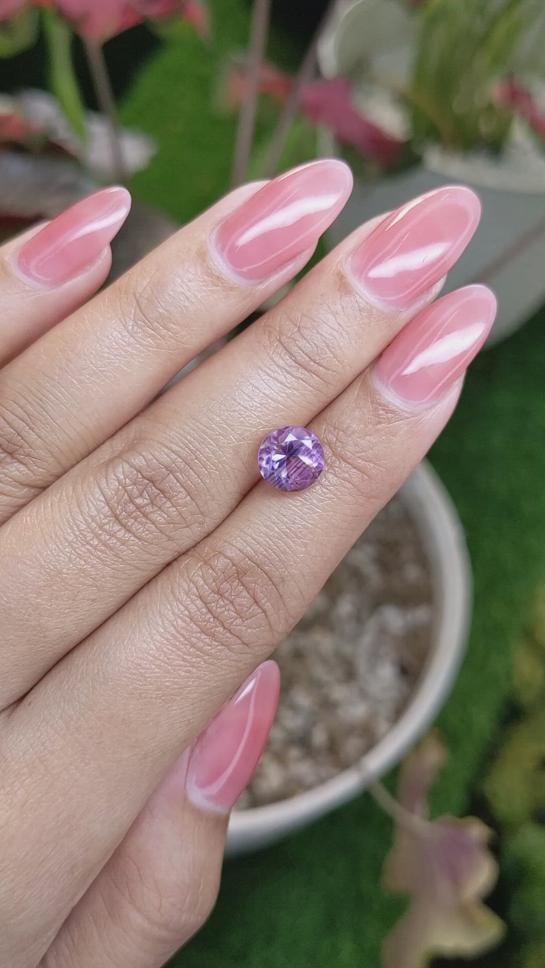 2.35 Ct. Purple Amethyst from Ceylon (Sri Lanka) Size Video