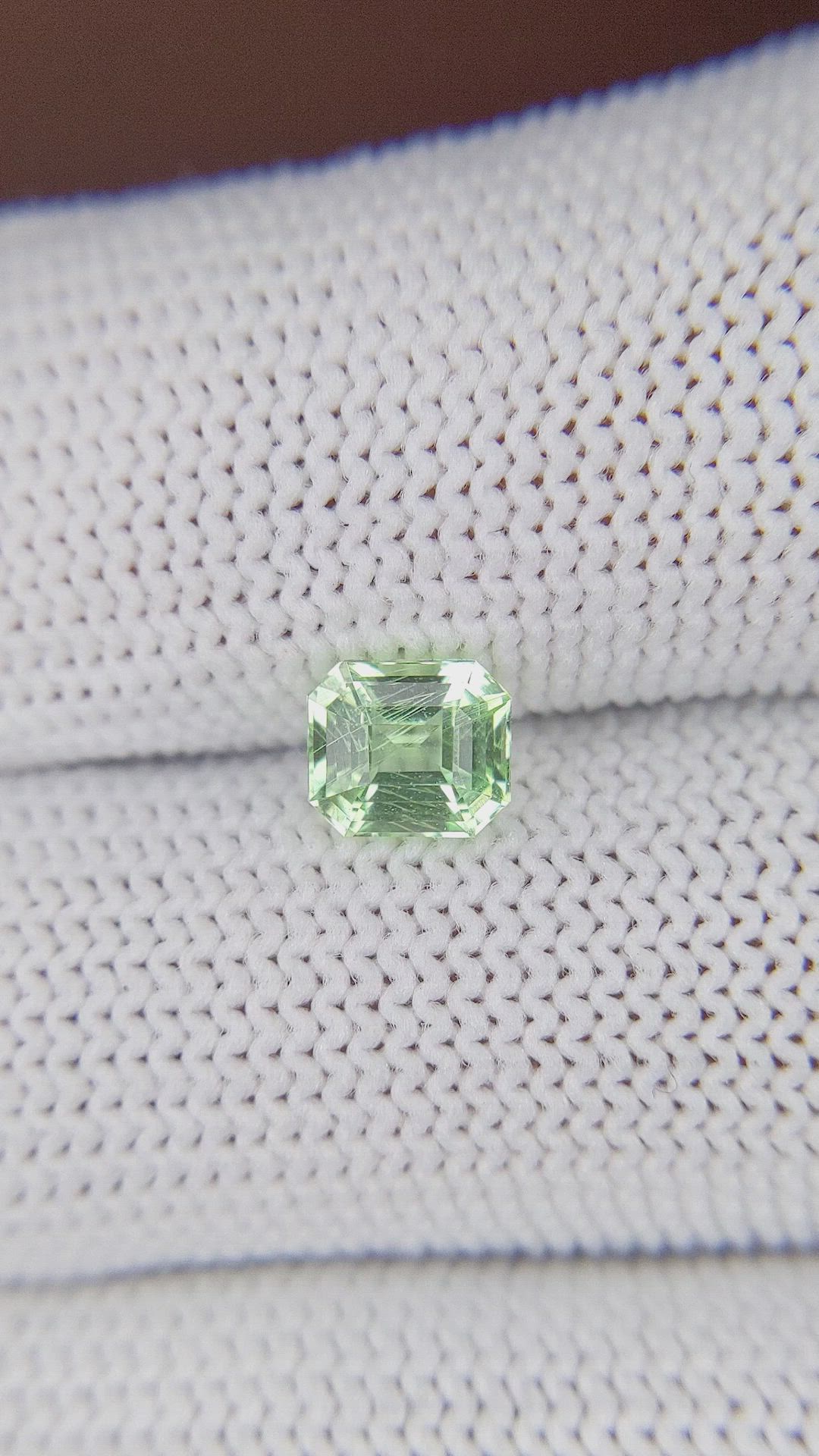 1.11 Ct. Green Grossular Garnet from Tanzania Size Video