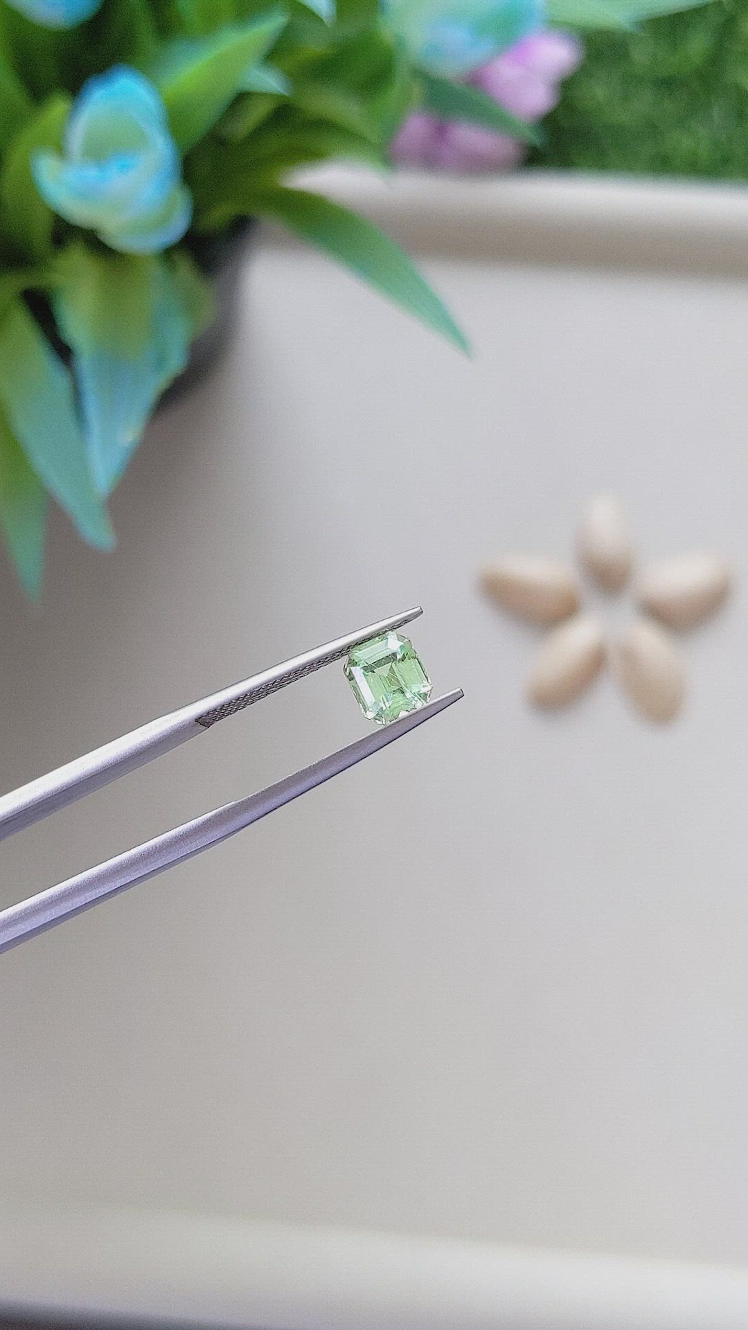 1.11 Ct. Green Grossular Garnet from Tanzania Size Video