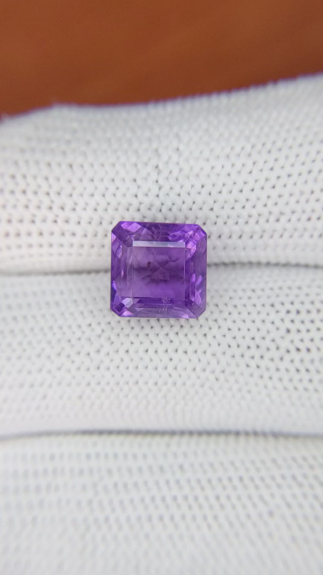 4.81 Ct. Purple Amethyst from Ceylon (Sri Lanka) Size Video